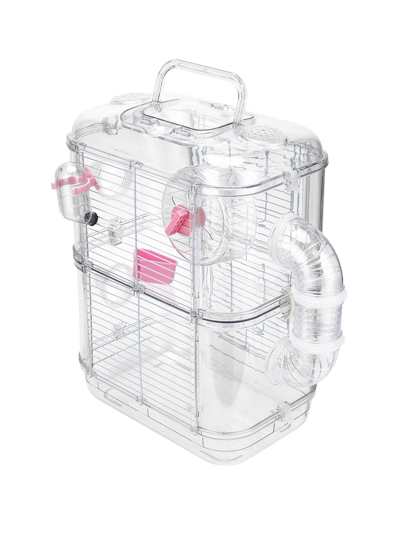 image of living-and-home-double-layer-hamster-cage-with-handle