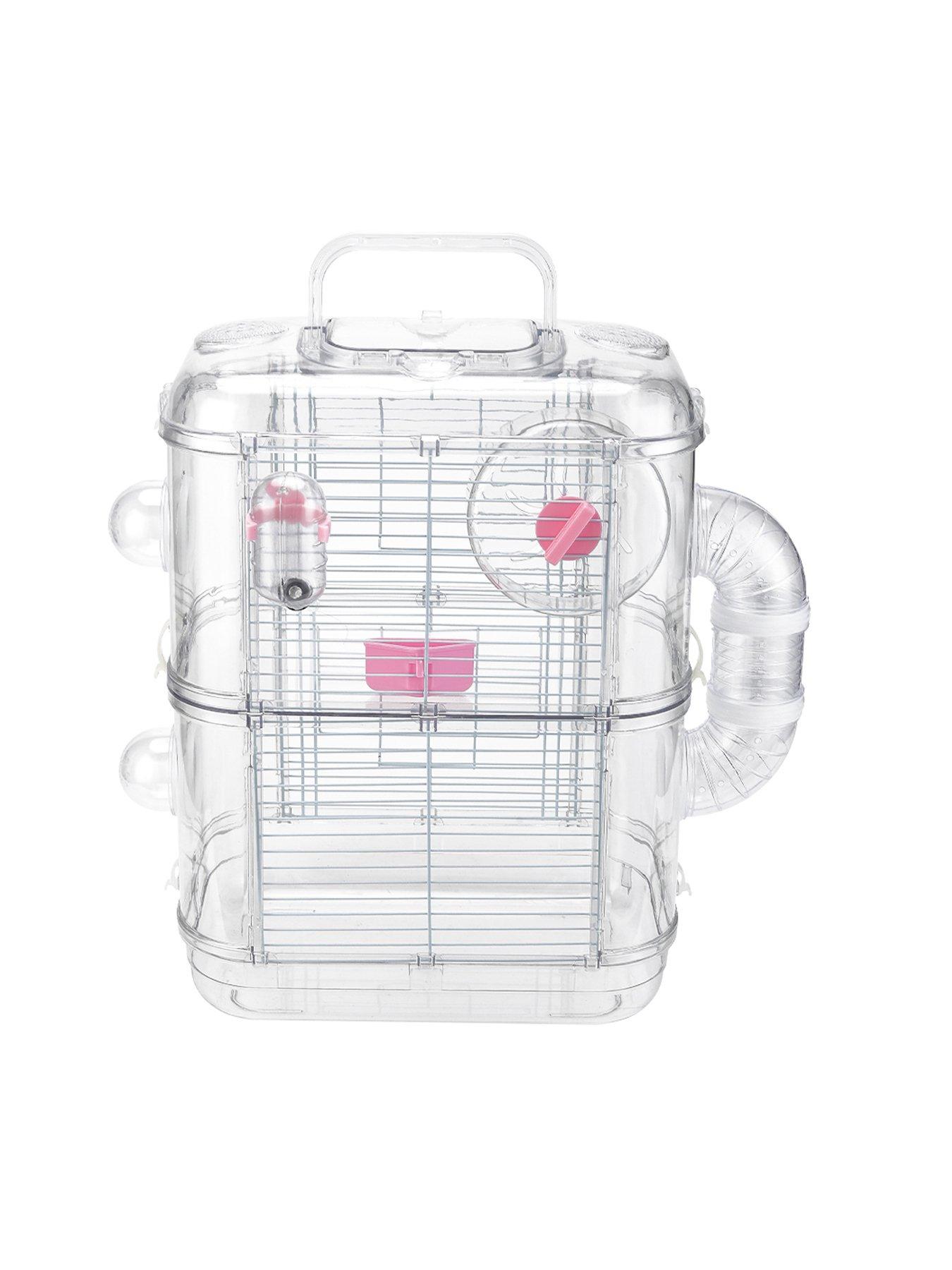  image of living-and-home-double-layer-hamster-cage-with-handle