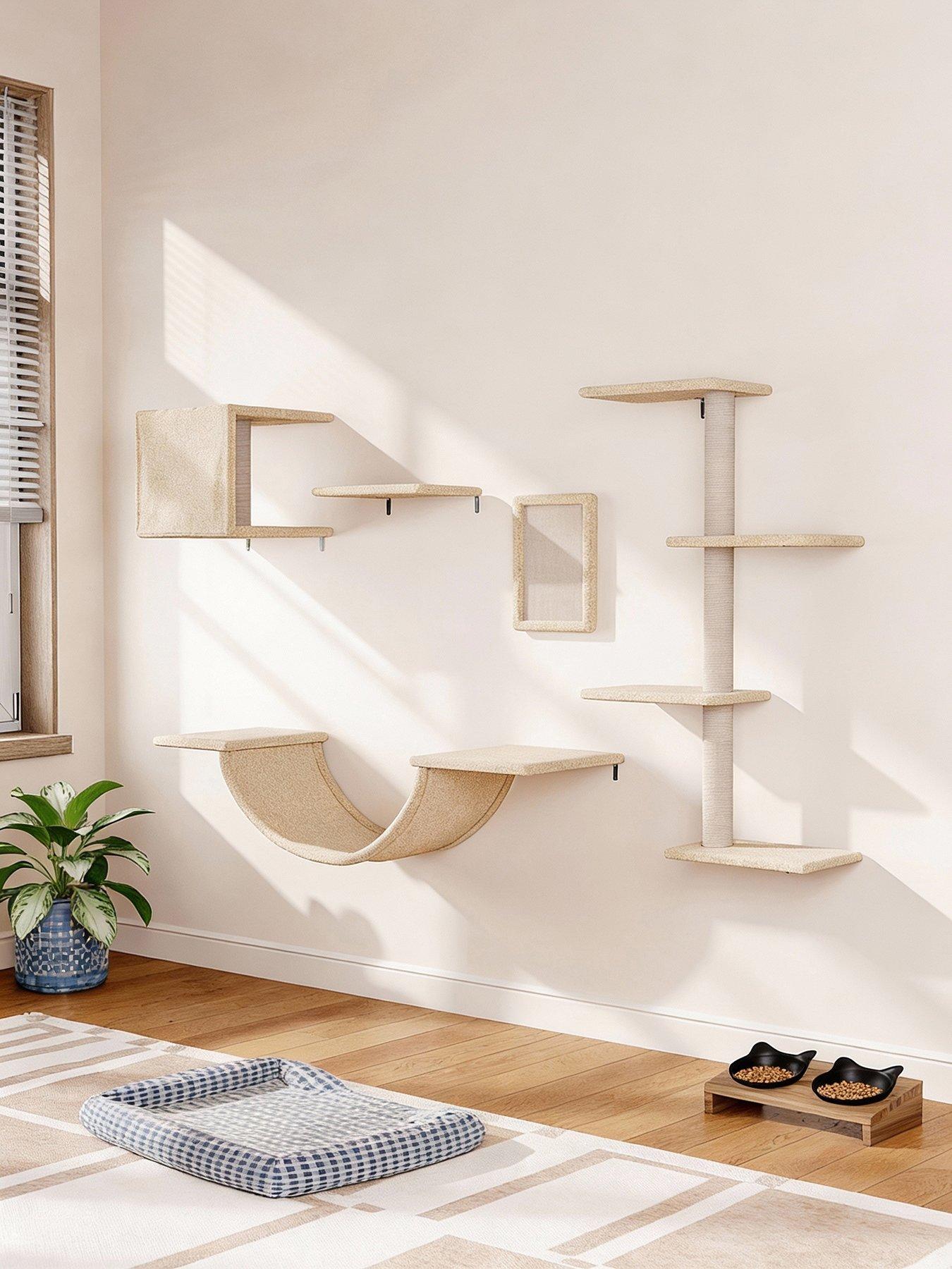 Image 1 of 7 of Living and Home Cat Tree Set with Hammock and Jumping Platform