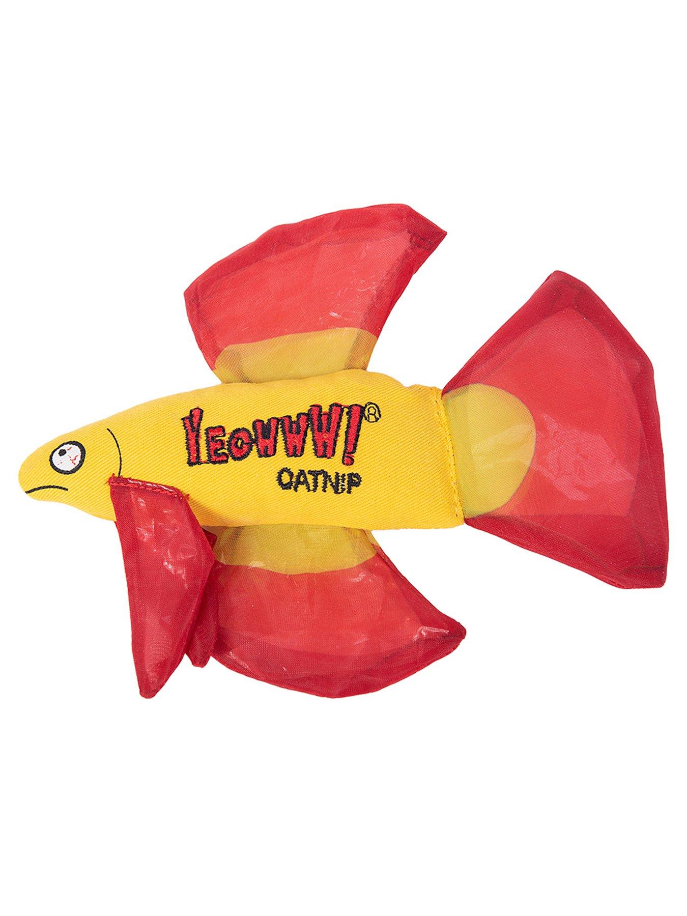 front image of yeowww-mo-betta-fish-cat-toy