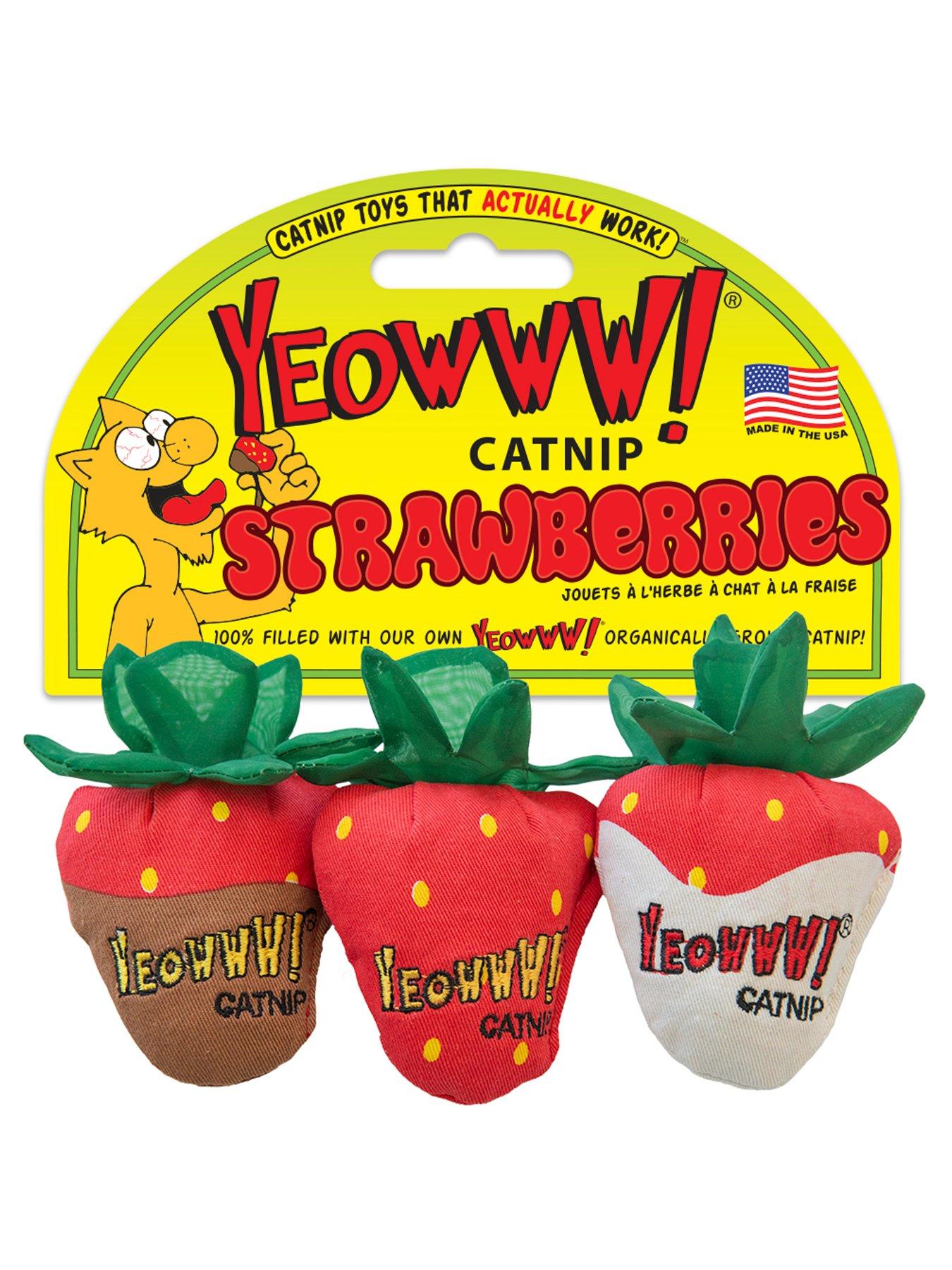 Yeowww! Strawberries 3pack Cat Toy