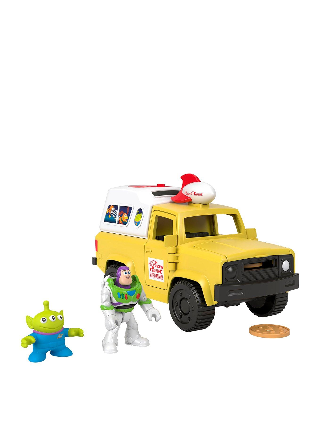 Image 1 of 7 of Imaginext Disney and Pixar Toy Story Pizza Planet Truck with Buzz Lightyear &amp; Alien Action Figures
