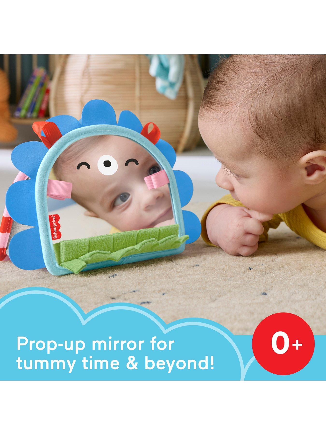 Image 2 of 7 of Fisher-Price Prop 'n Go Portable Mirror Baby Tummy Time Sensory Activity Toy for Newborns