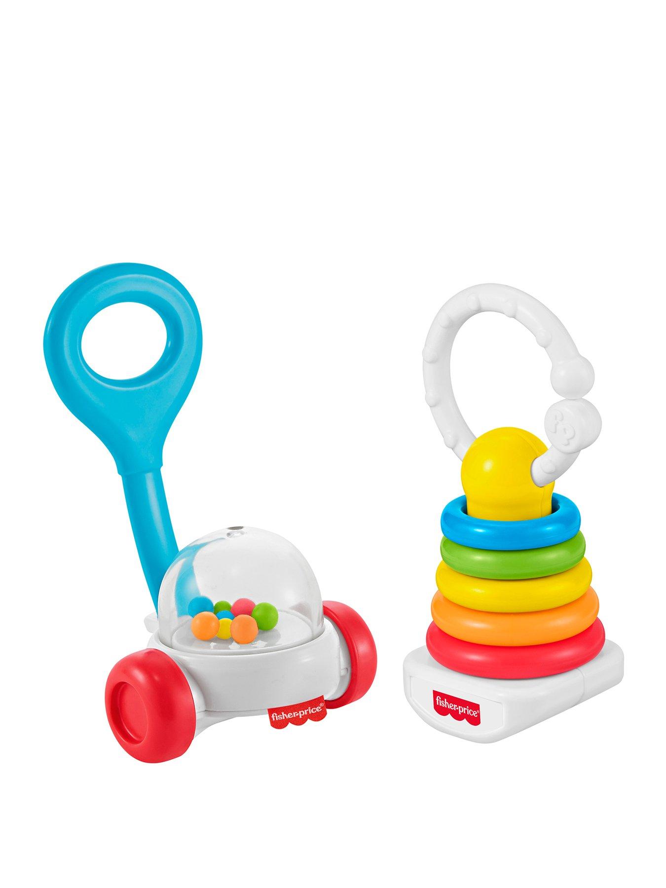 Fisher-Price Newborn Classic 2-Pack, Baby Rattle  &  Sensory Activity Toys for Developmental Play