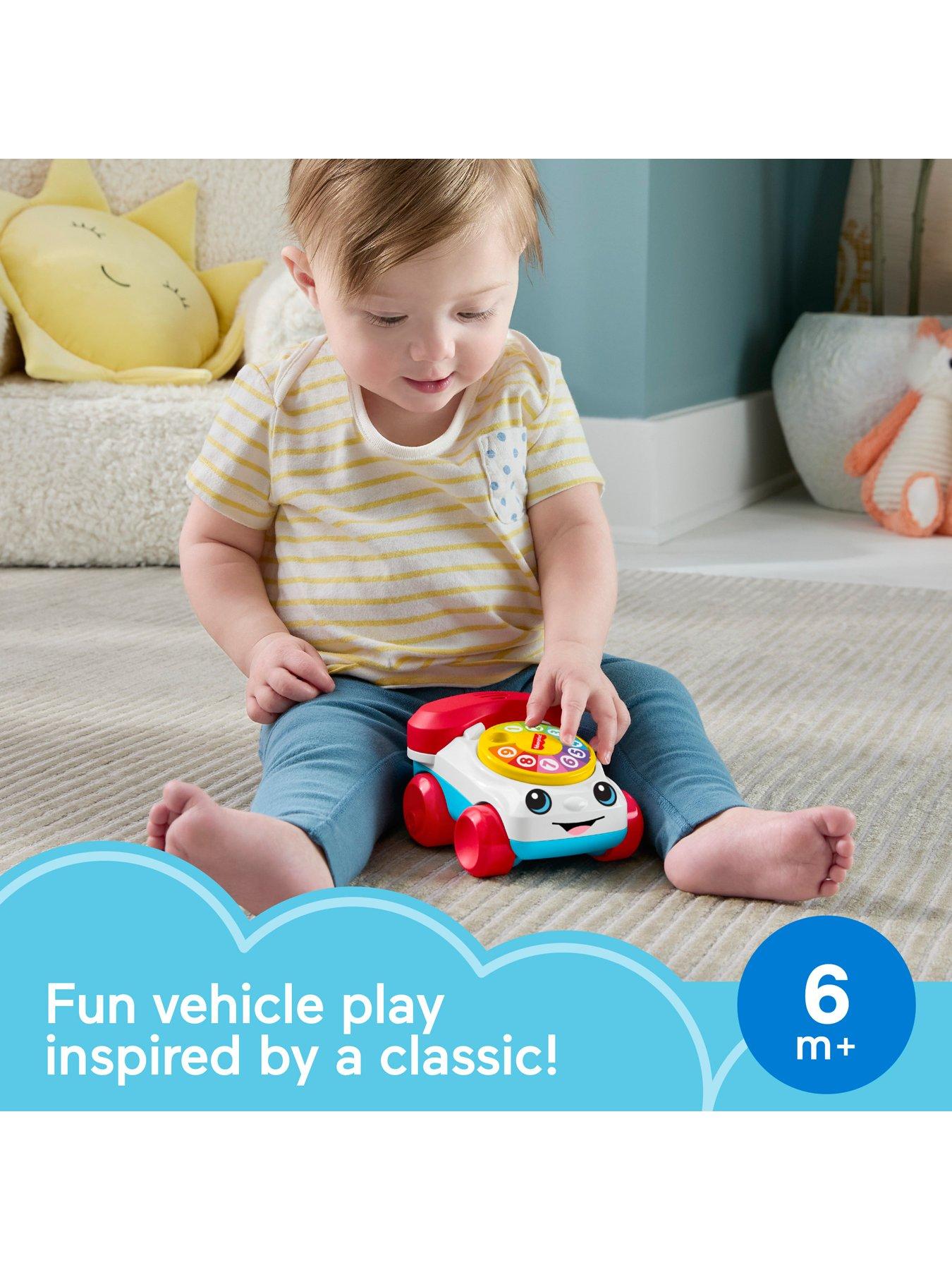 Image 2 of 7 of Fisher-Price Chatter Telephone Vehicle Push-Along Toy with Sounds for Baby &amp; Toddler