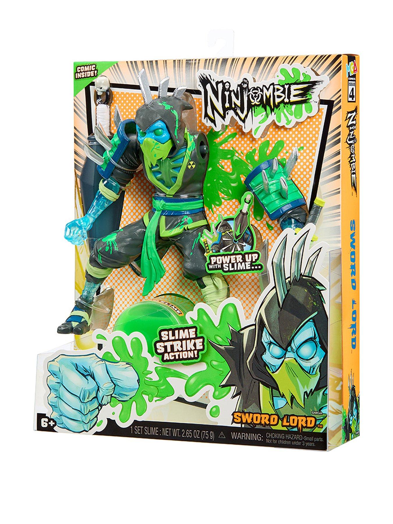 Image 1 of 8 of Ninjombie Action Figure - Sword Lord, Ninja Zombie with Slime