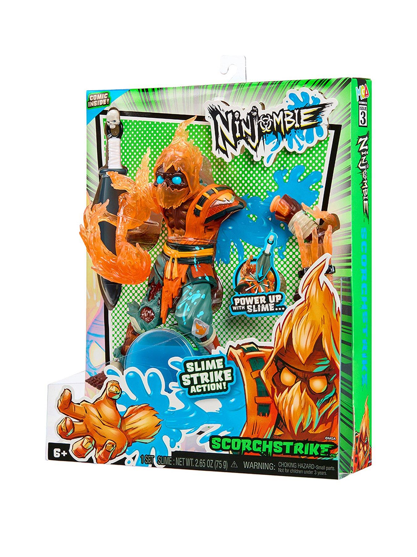 Ninjombie Action Figure - Scorchstrike, Ninja Zombie with Slime
