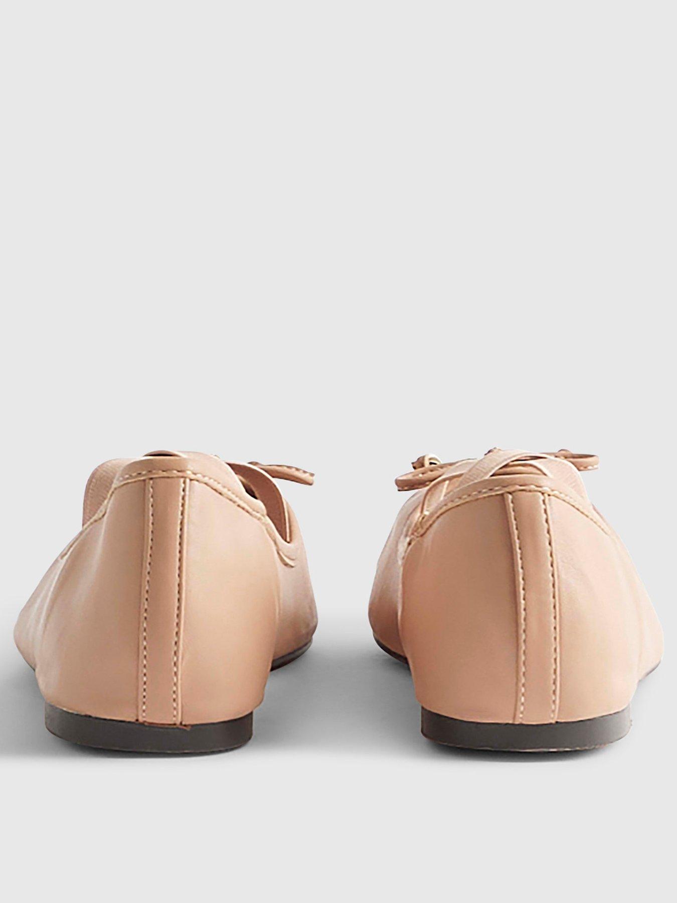 Image 4 of 6 of River Island Square Toe Ballet Pumps - Pink
