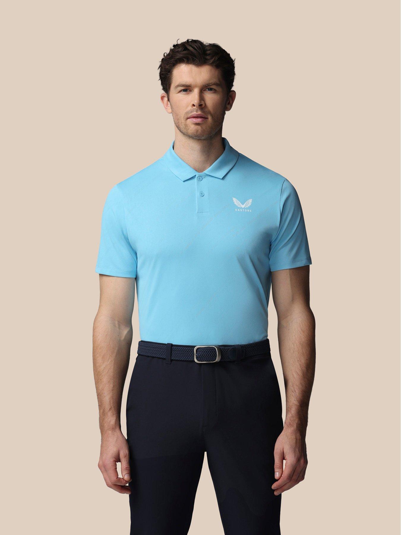 Castore Mens Golf Engineered Knit Polo - Blue