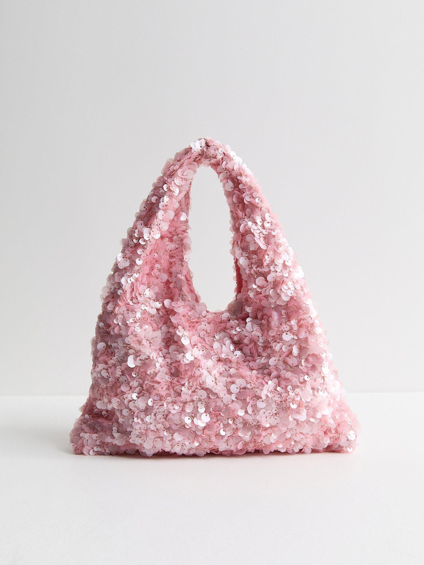 Image 3 of 5 of New Look Sequinned Grab Bag - Light Pink