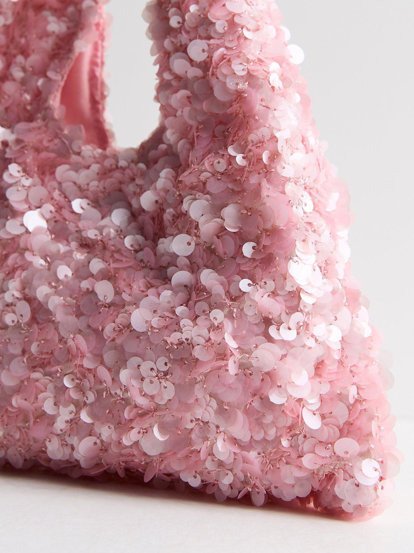 Image 4 of 5 of New Look Sequinned Grab Bag - Light Pink