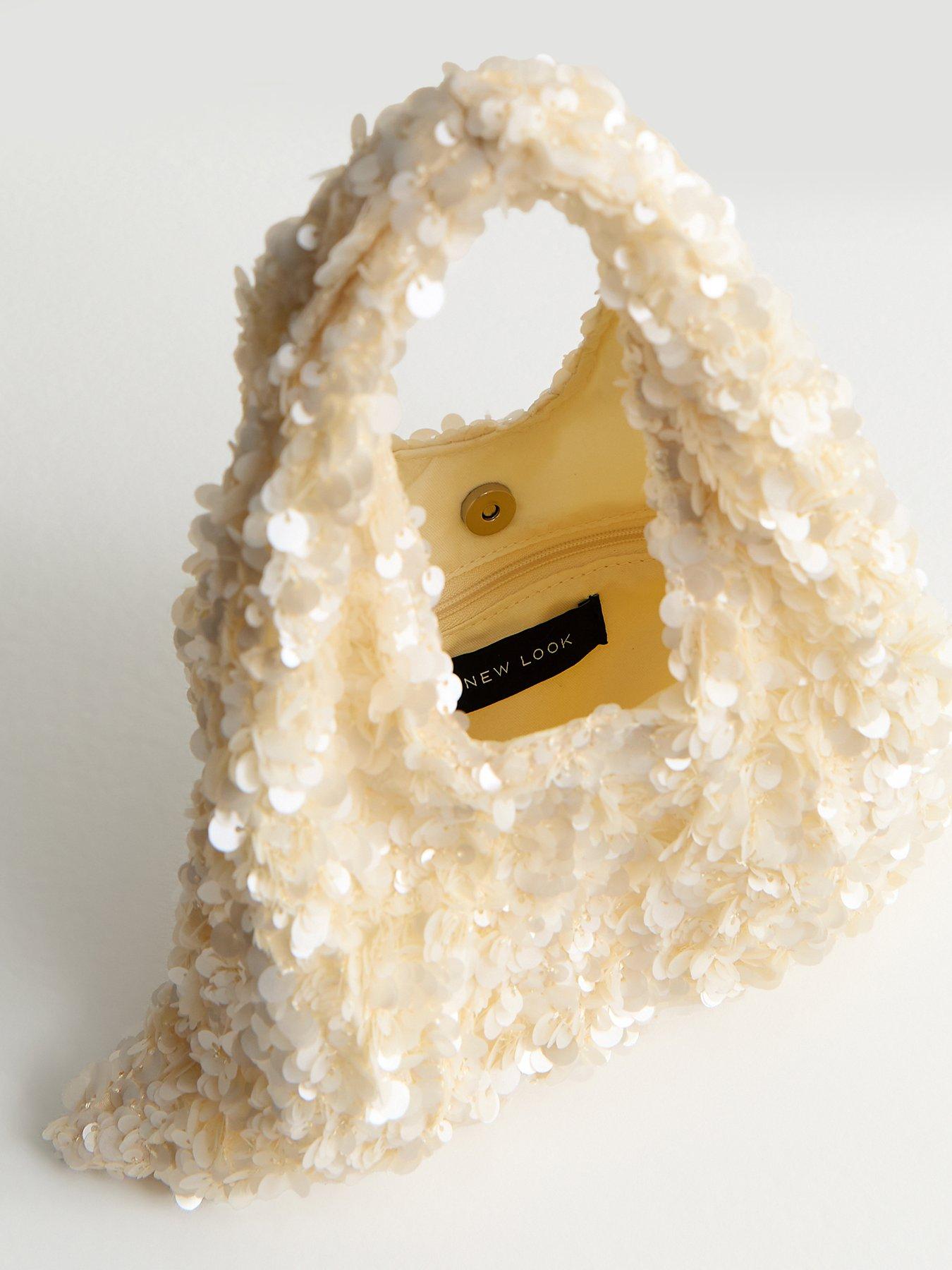  image of new-look-sequinned-grab-bag-cream