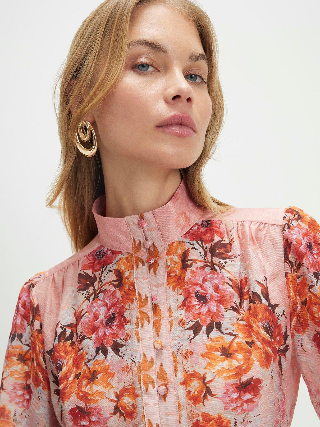  image of river-island-printed-blouse-pink