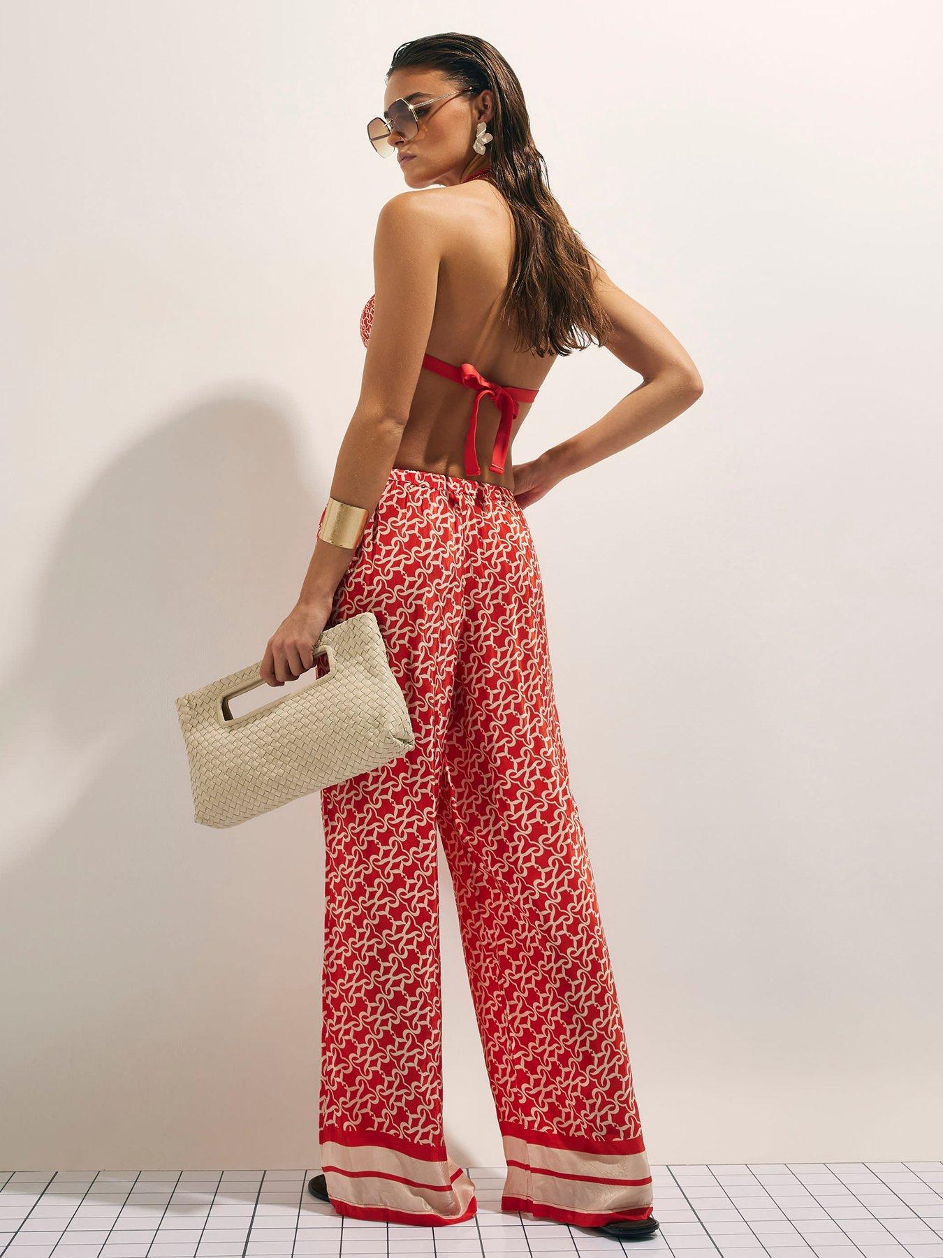 stillFront image of river-island-monogram-trousers-orange