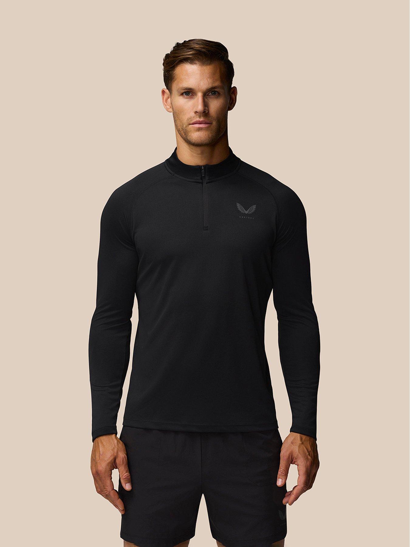 castore-mens-training-14-zip-long-sleeve-top-black