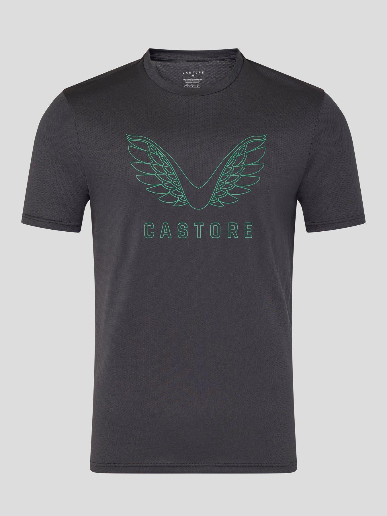 front image of castore-mens-training-graphic-t-shirt-grey