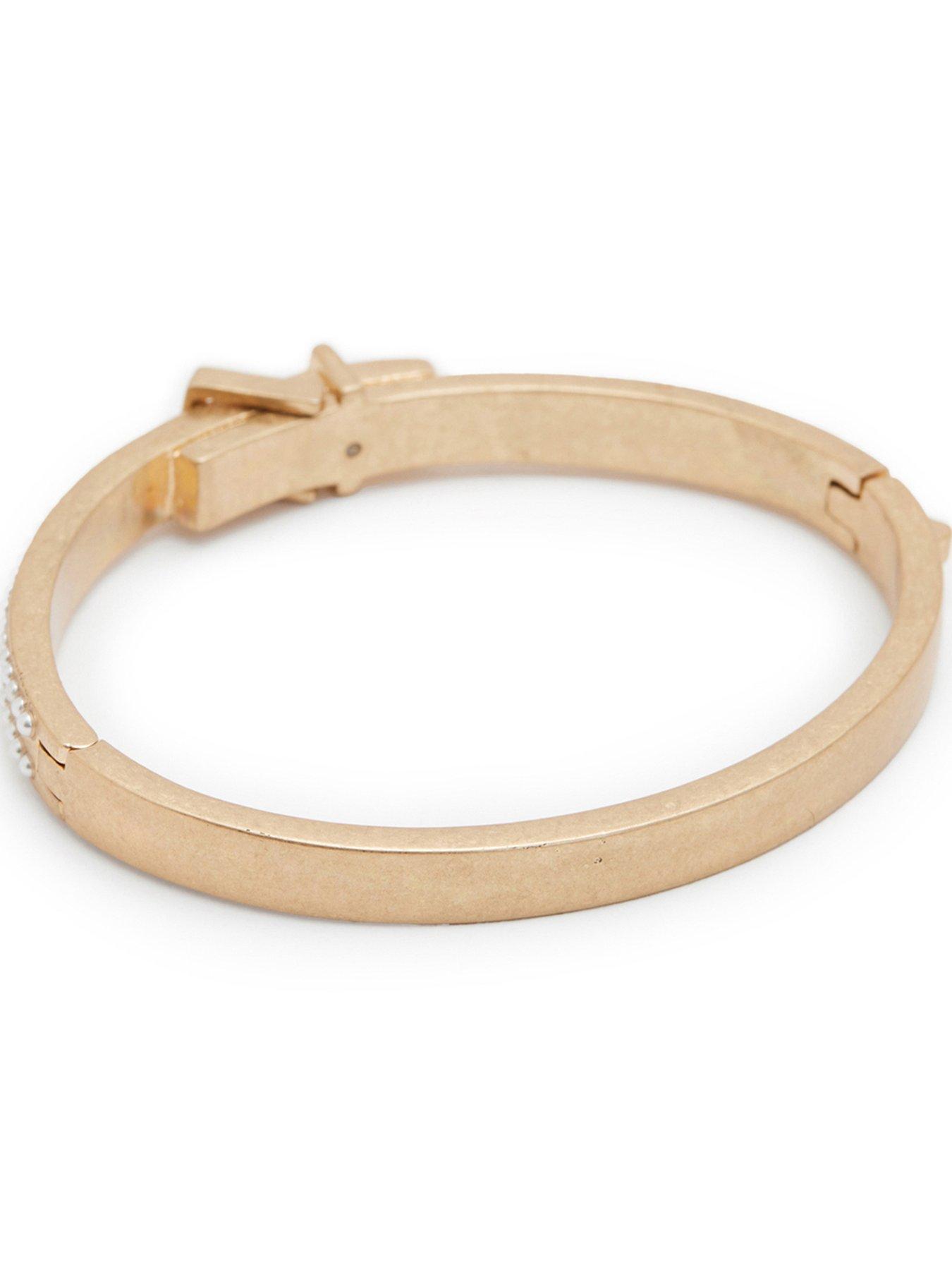  image of allsaints-pearl-belt-bangle-gold
