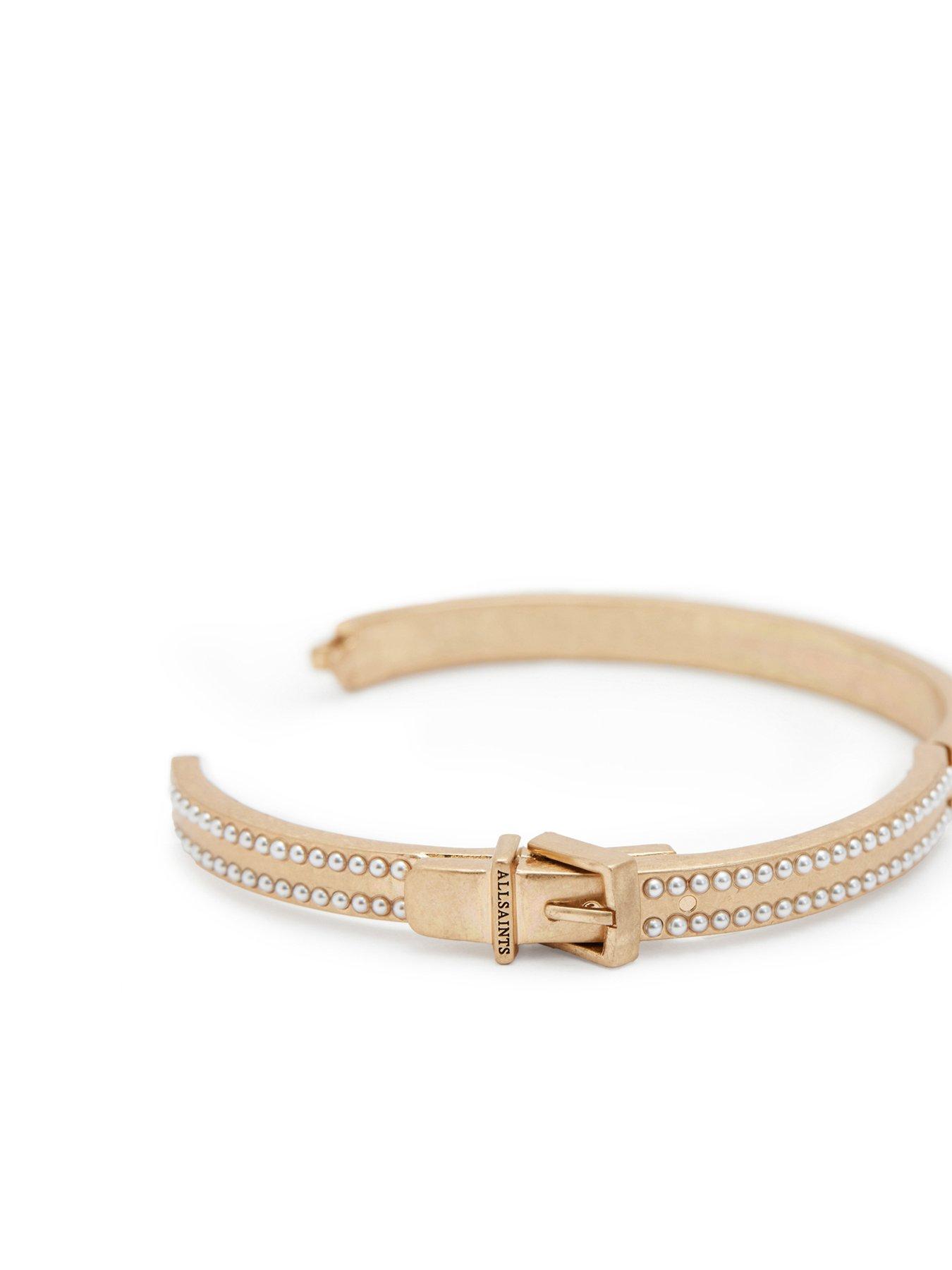  image of allsaints-pearl-belt-bangle-gold