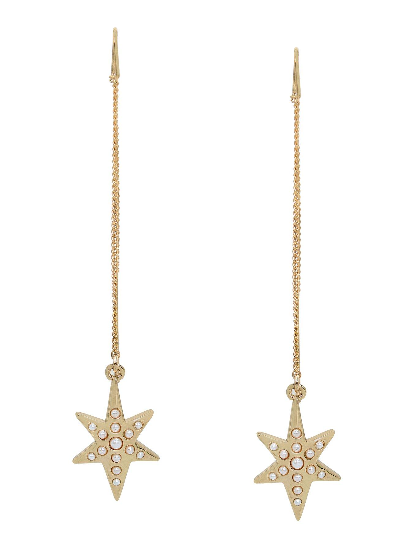  image of allsaints-star-threader-earrings-gold