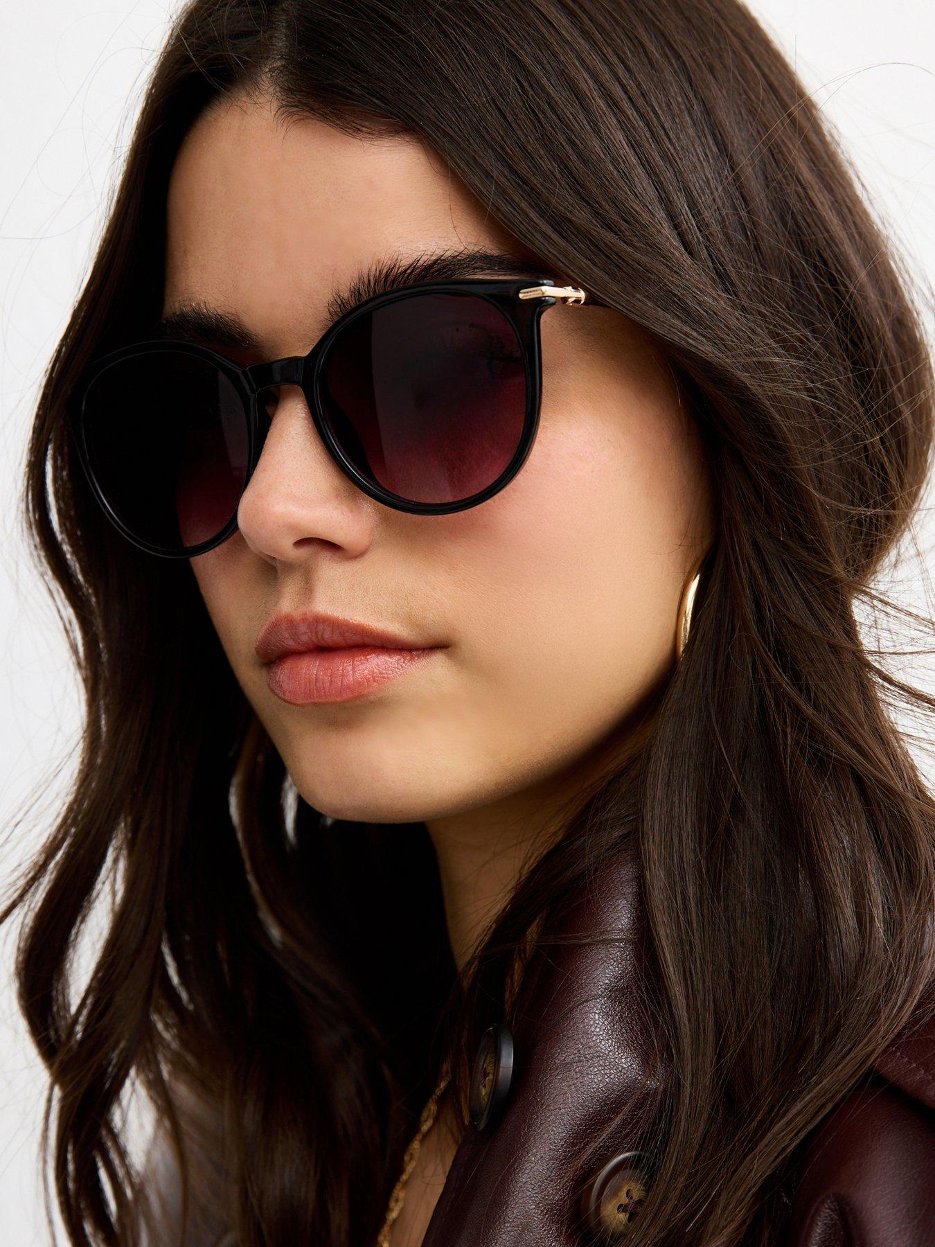 New Look Round Frame Sunglasses - Black