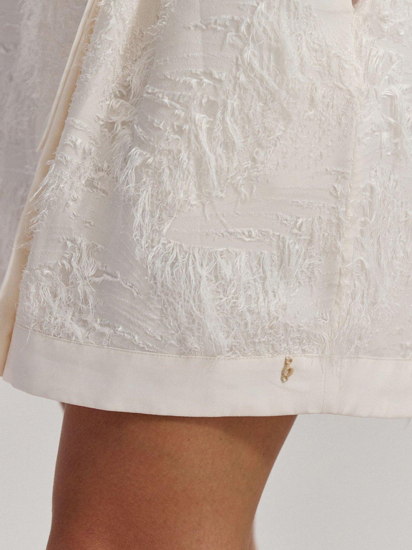 Image 6 of 7 of B By Ted Baker Feather Bridal Robe - Ivory