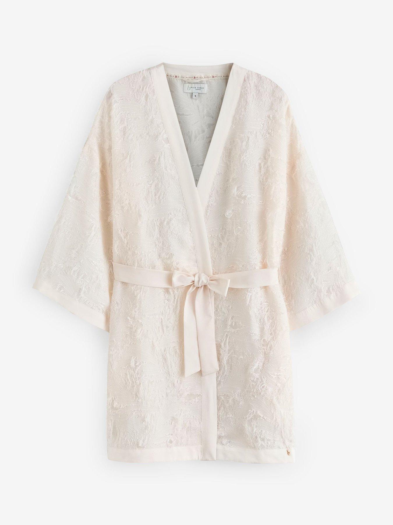Image 7 of 7 of B By Ted Baker Feather Bridal Robe - Ivory