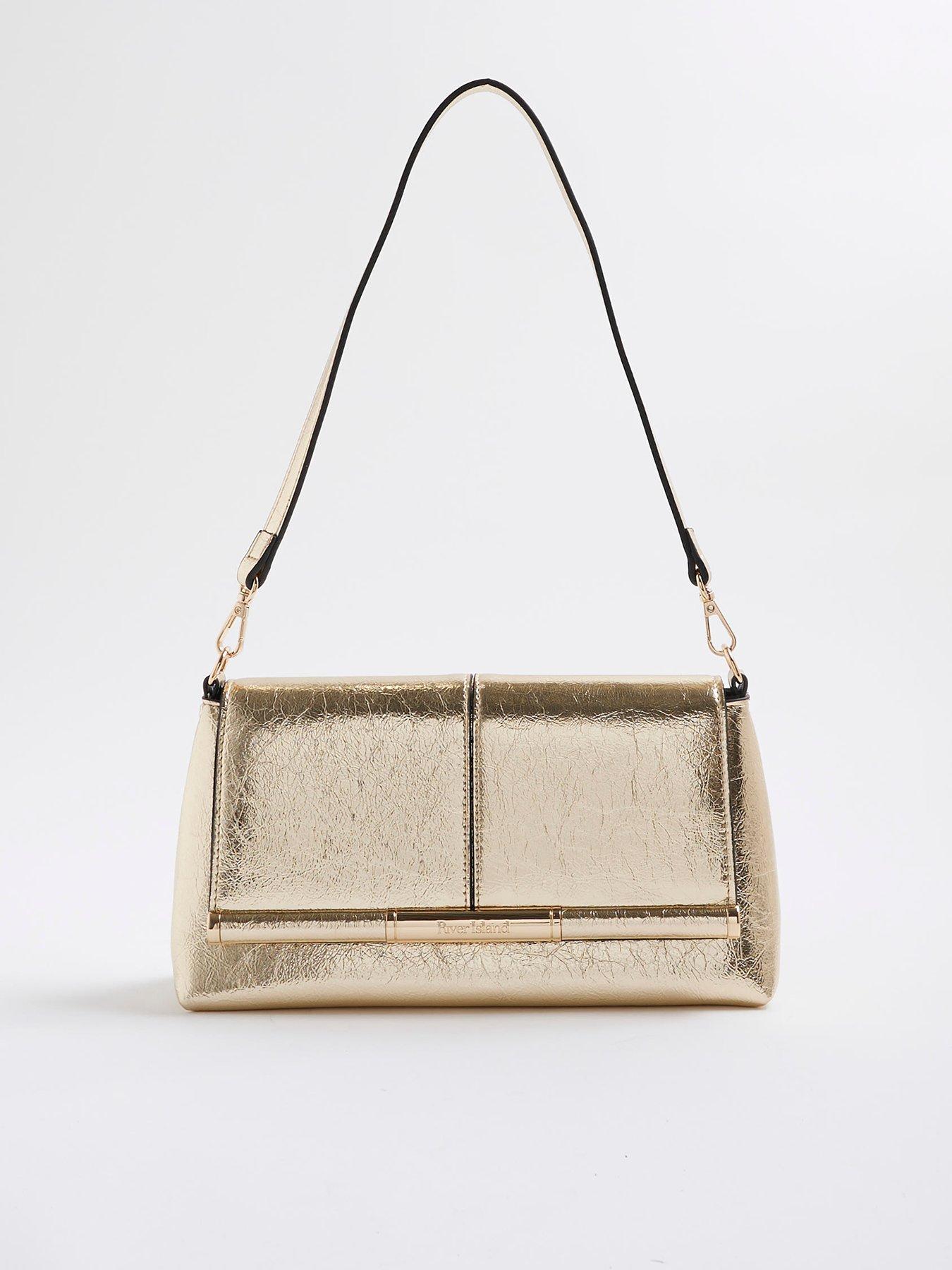  image of river-island-bar-front-clutch-gold
