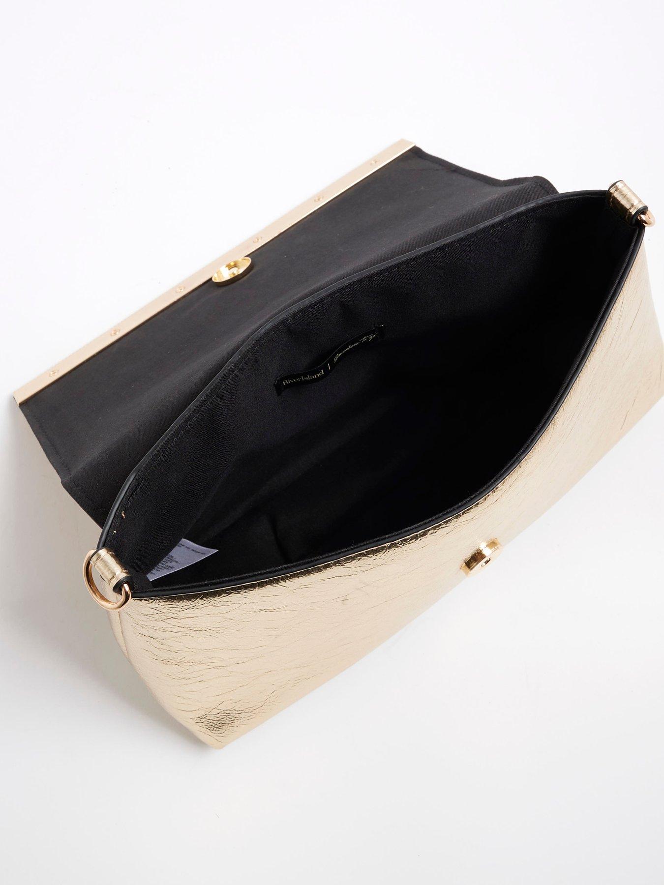  image of river-island-bar-front-clutch-gold