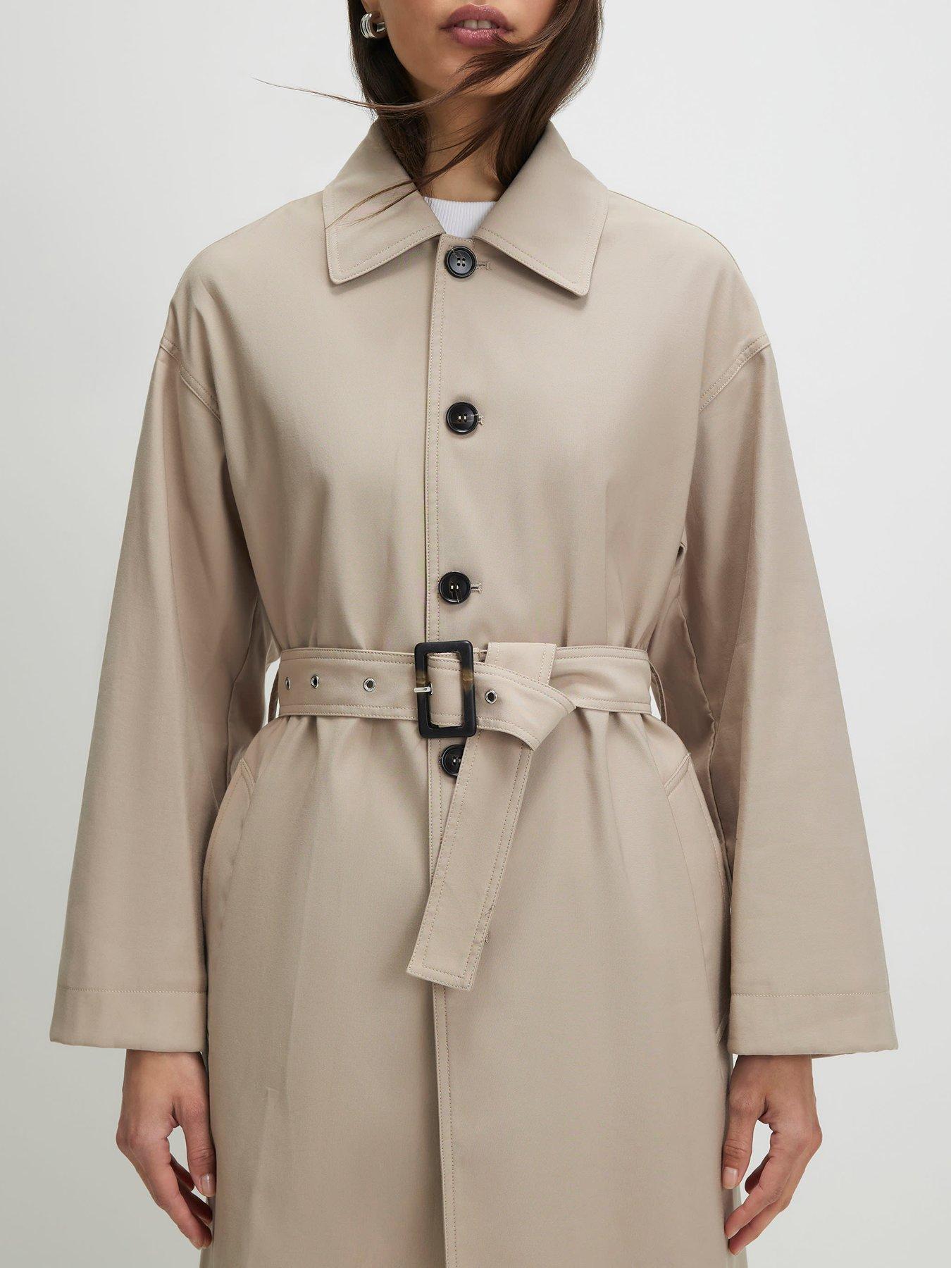 Image 4 of 4 of River Island Beige Belted Trench Coat