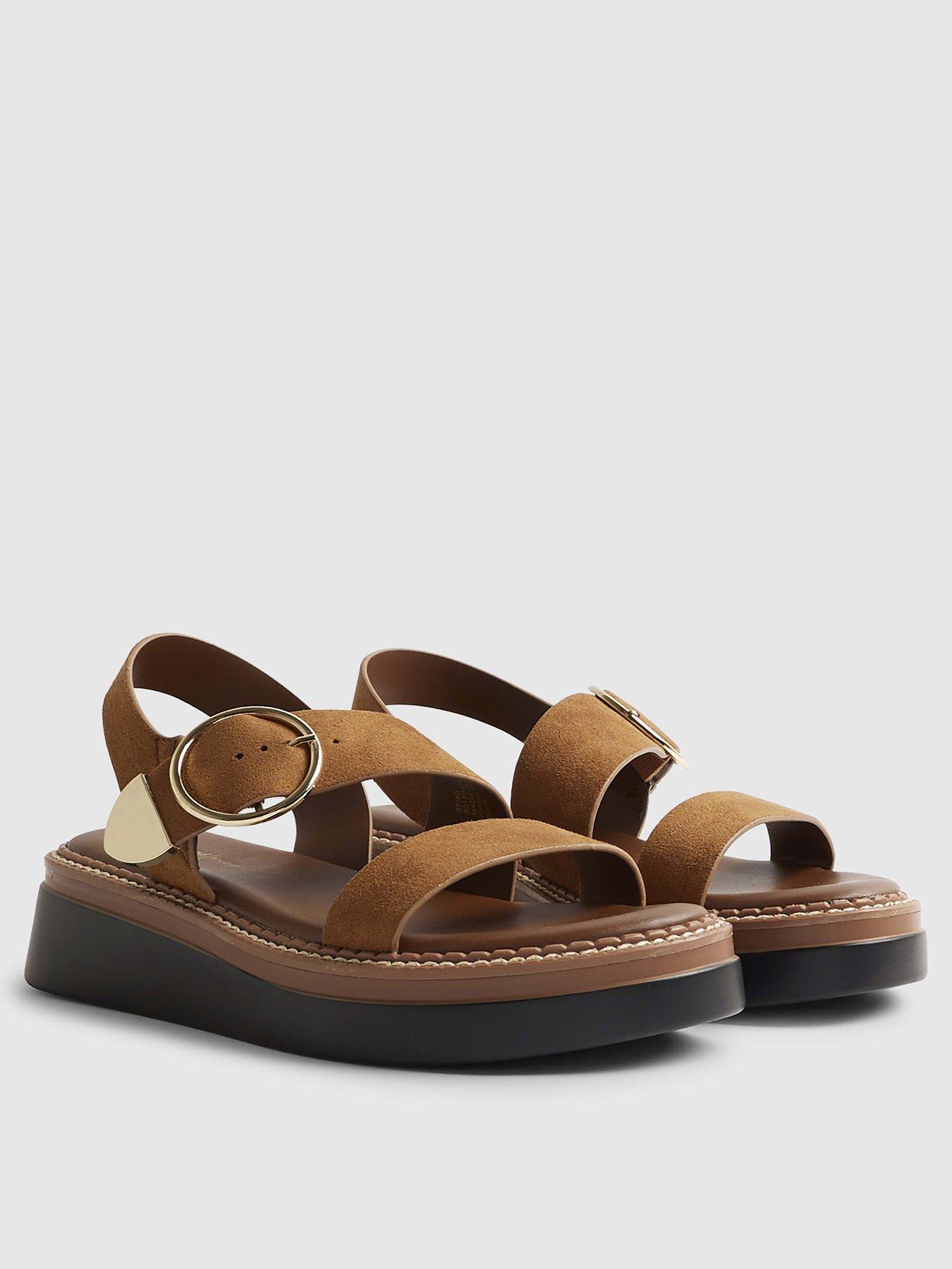  image of river-island-wide-ring-block-flatform-brown