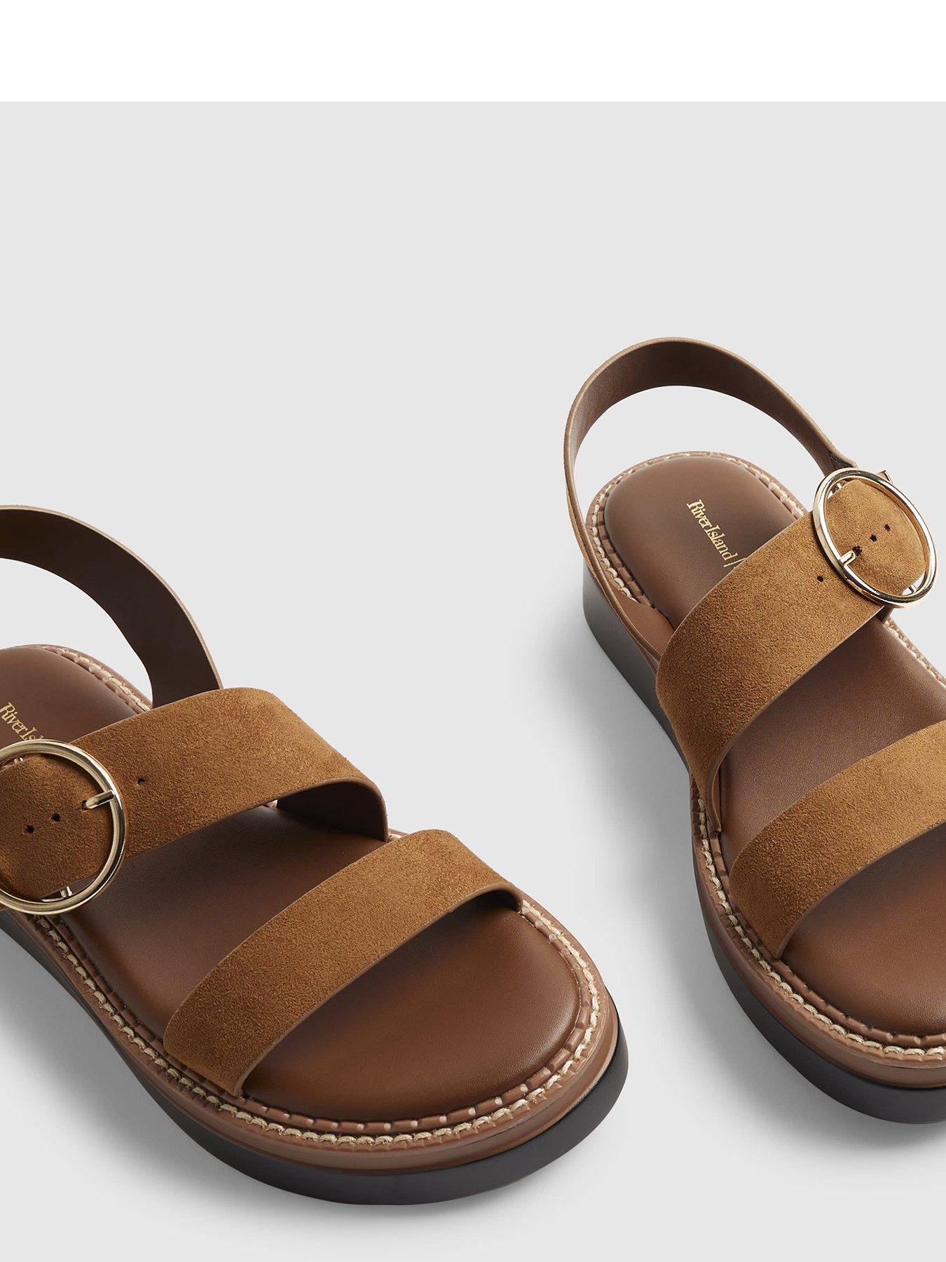  image of river-island-wide-ring-block-flatform-brown