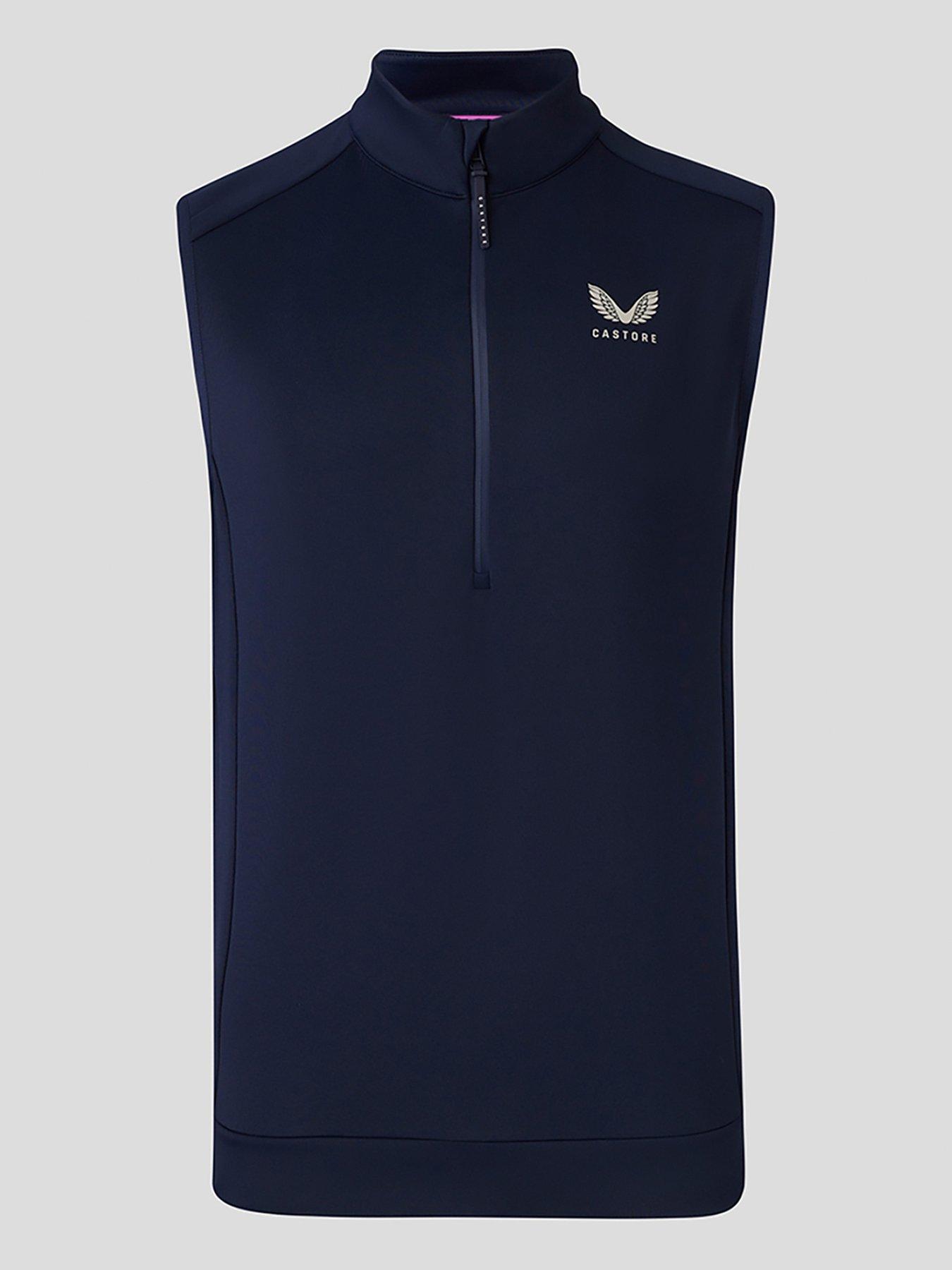 Castore Mens Golf Flex 1/2 Zip Gilet- Navy