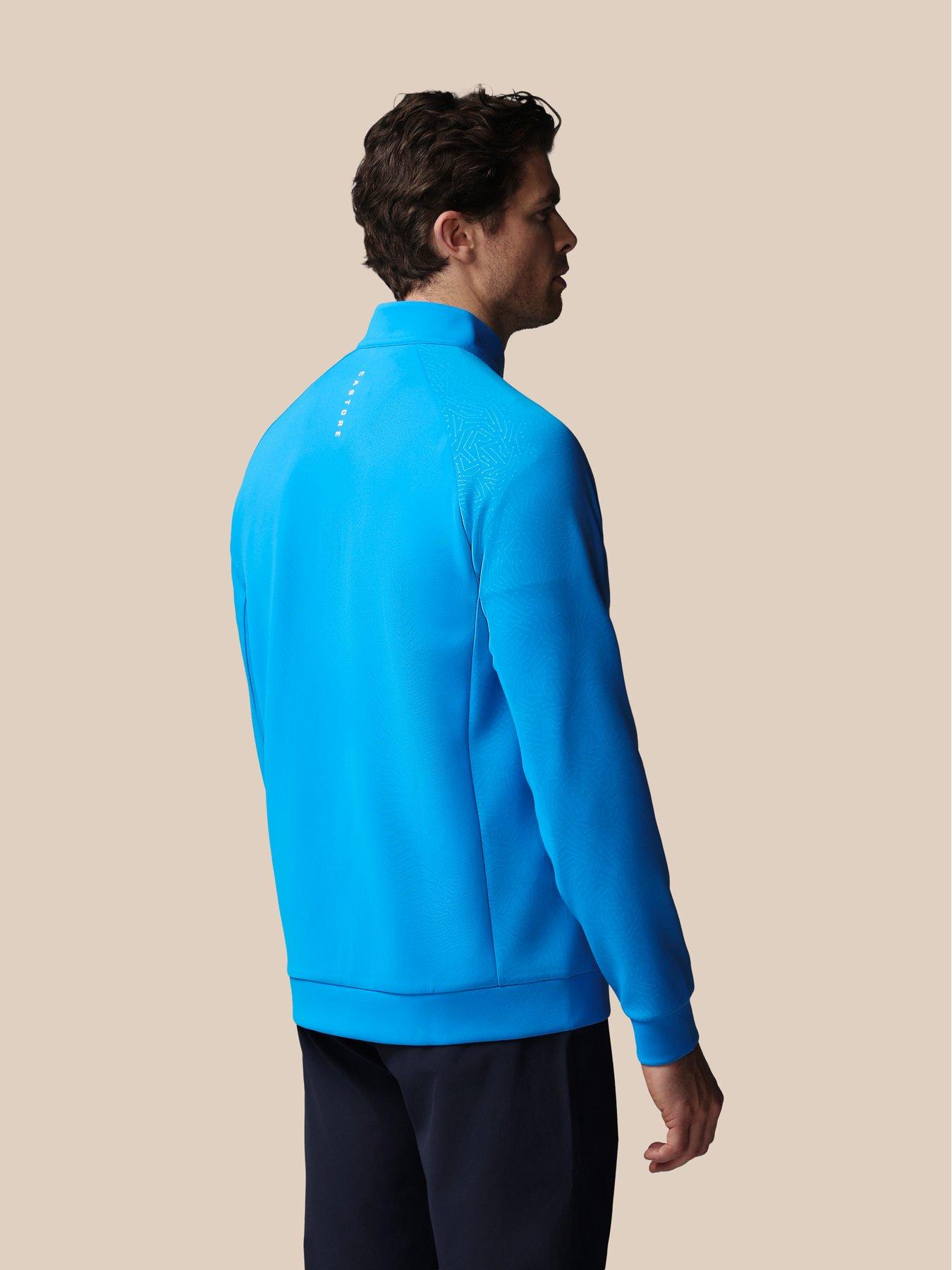 stillFront image of castore-mens-golf-flex-debossed-14-zip-top--blue