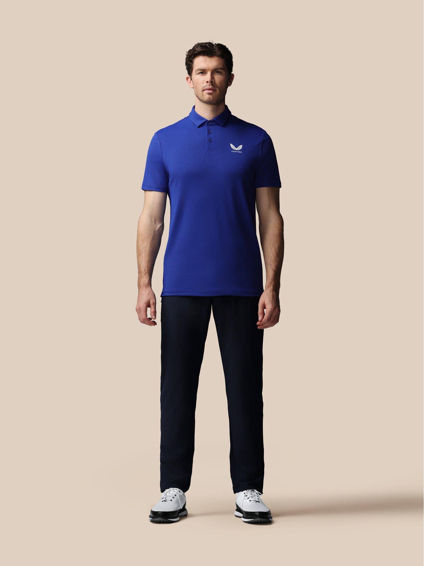  image of castore-mens-golf-essential-polo-dark-blue