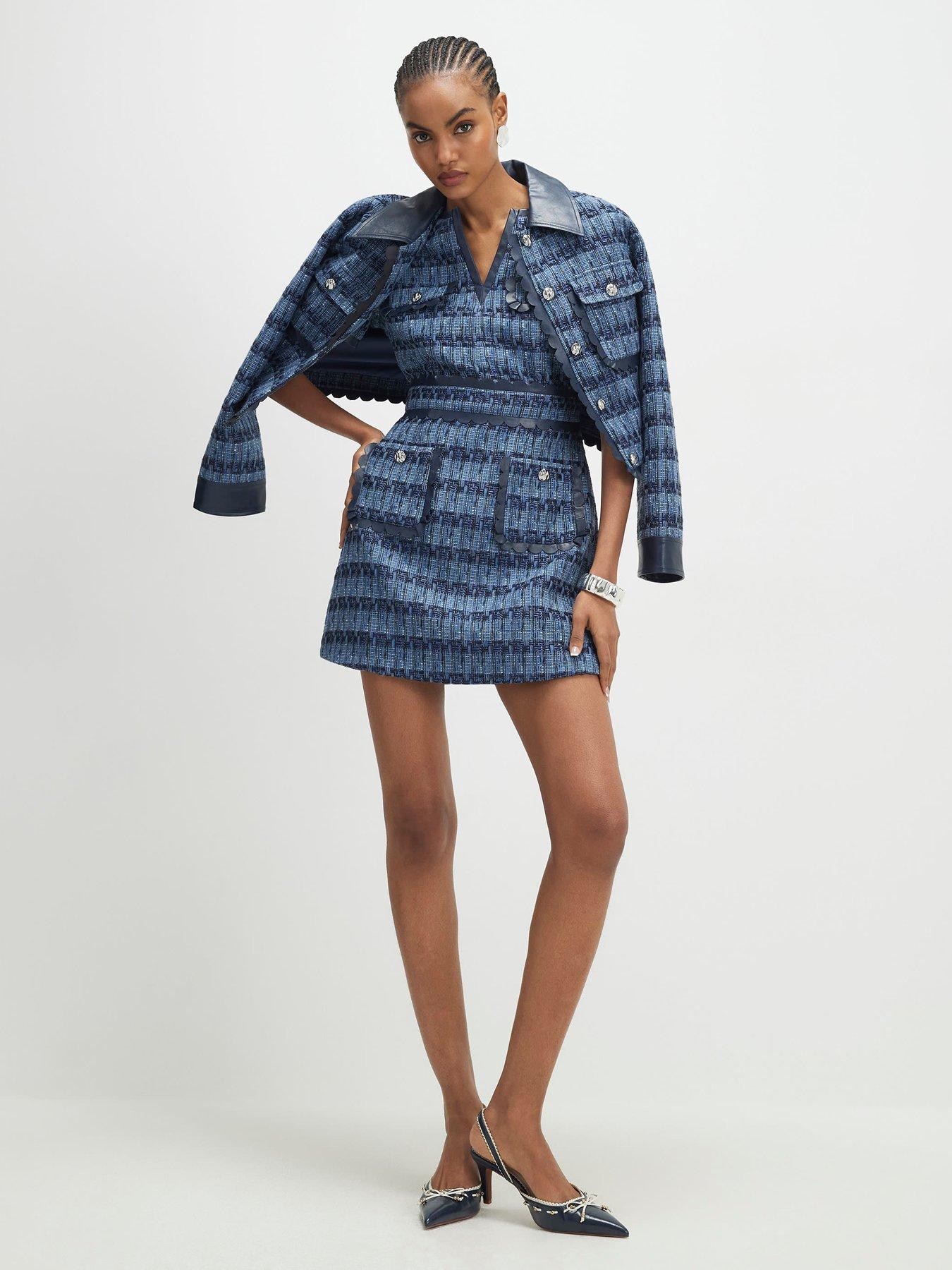 river-island-faux-leather-scallop-boucle-mini-dress-blue