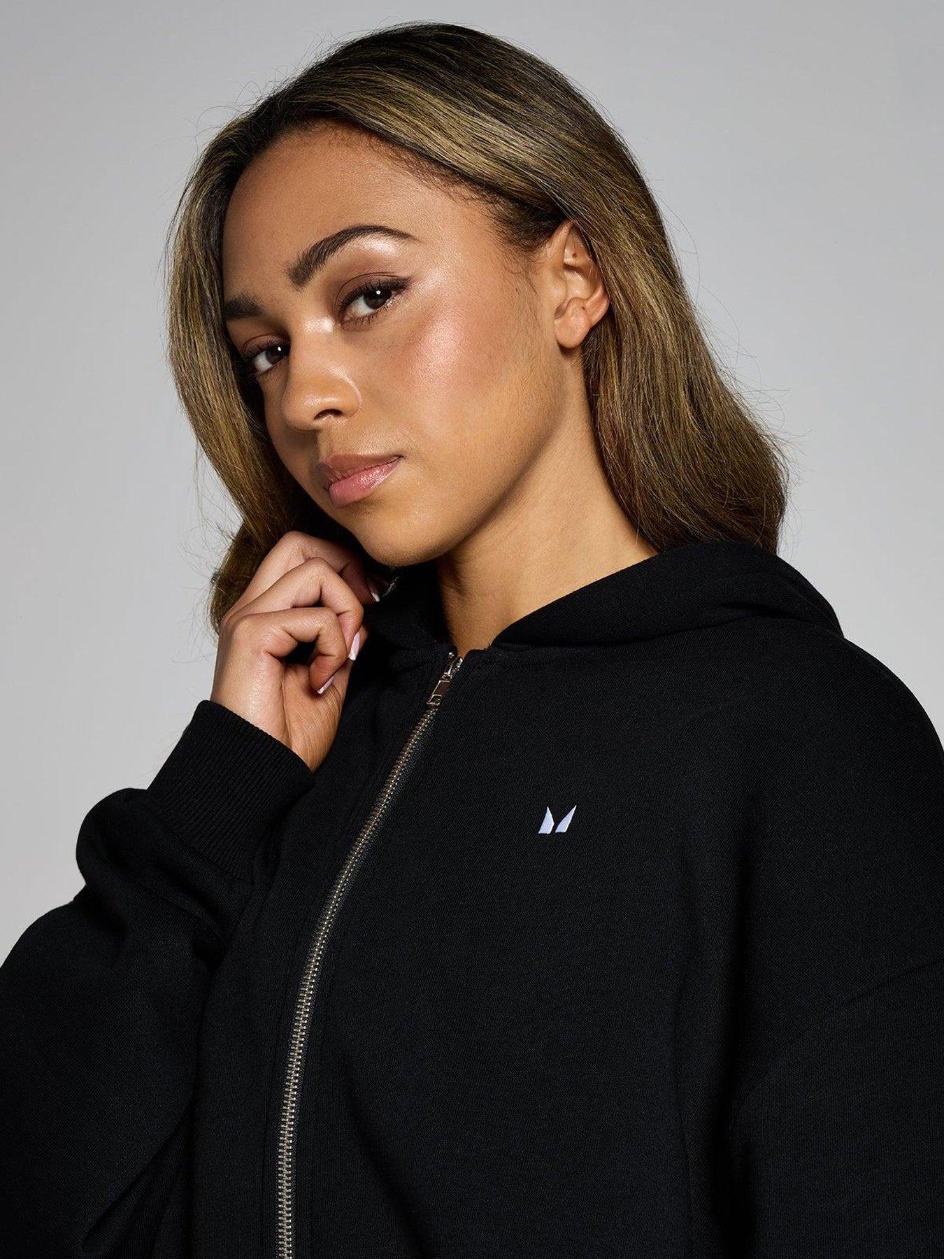 Image 4 of 4 of MyProtein Womens Training Basics Zip Through Hoodie - Black