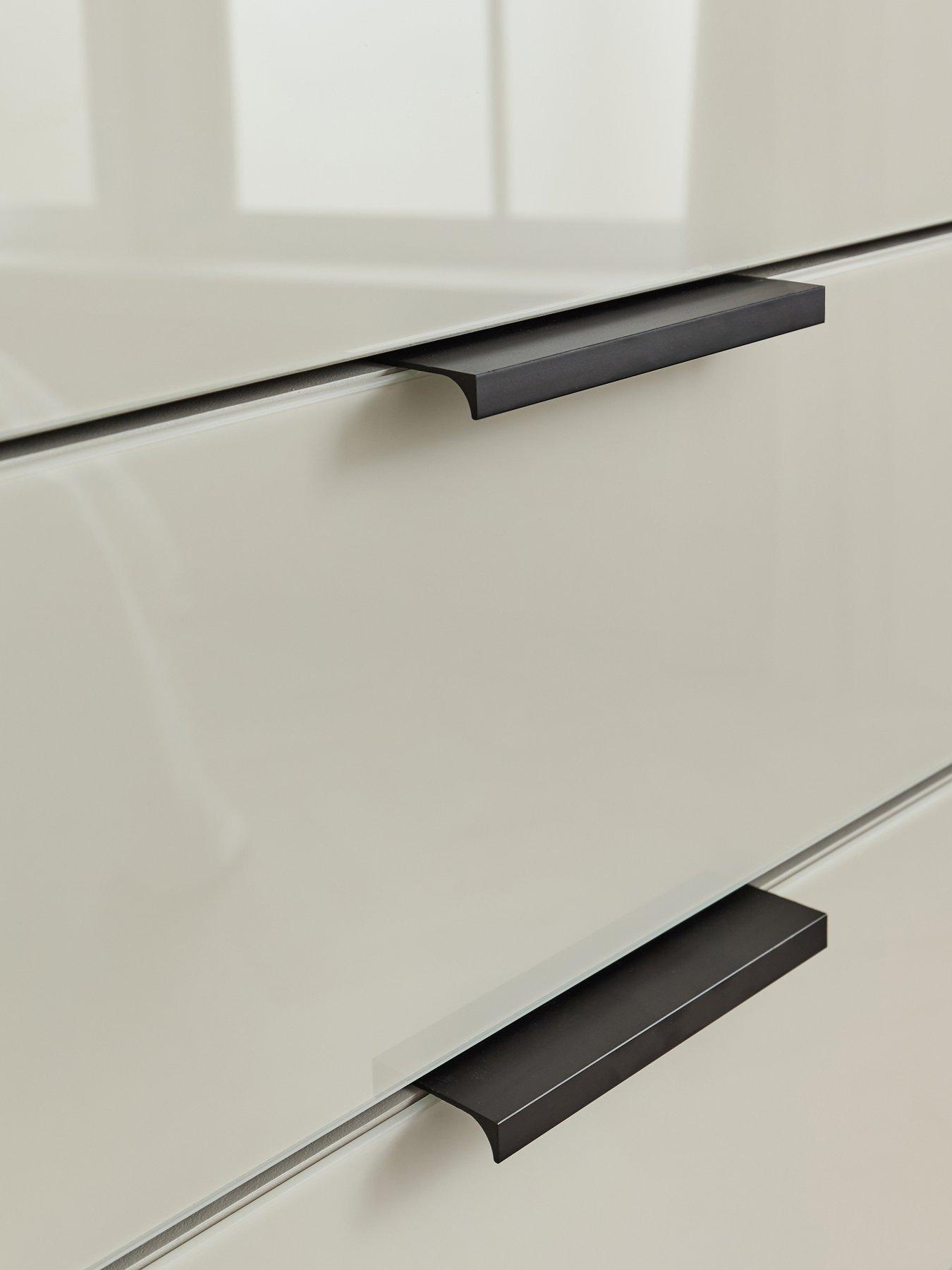 Image 6 of 7 of The Very Collection Palma Glass 5 Drawer Chest - Oatmeal - FSC&reg; Certified