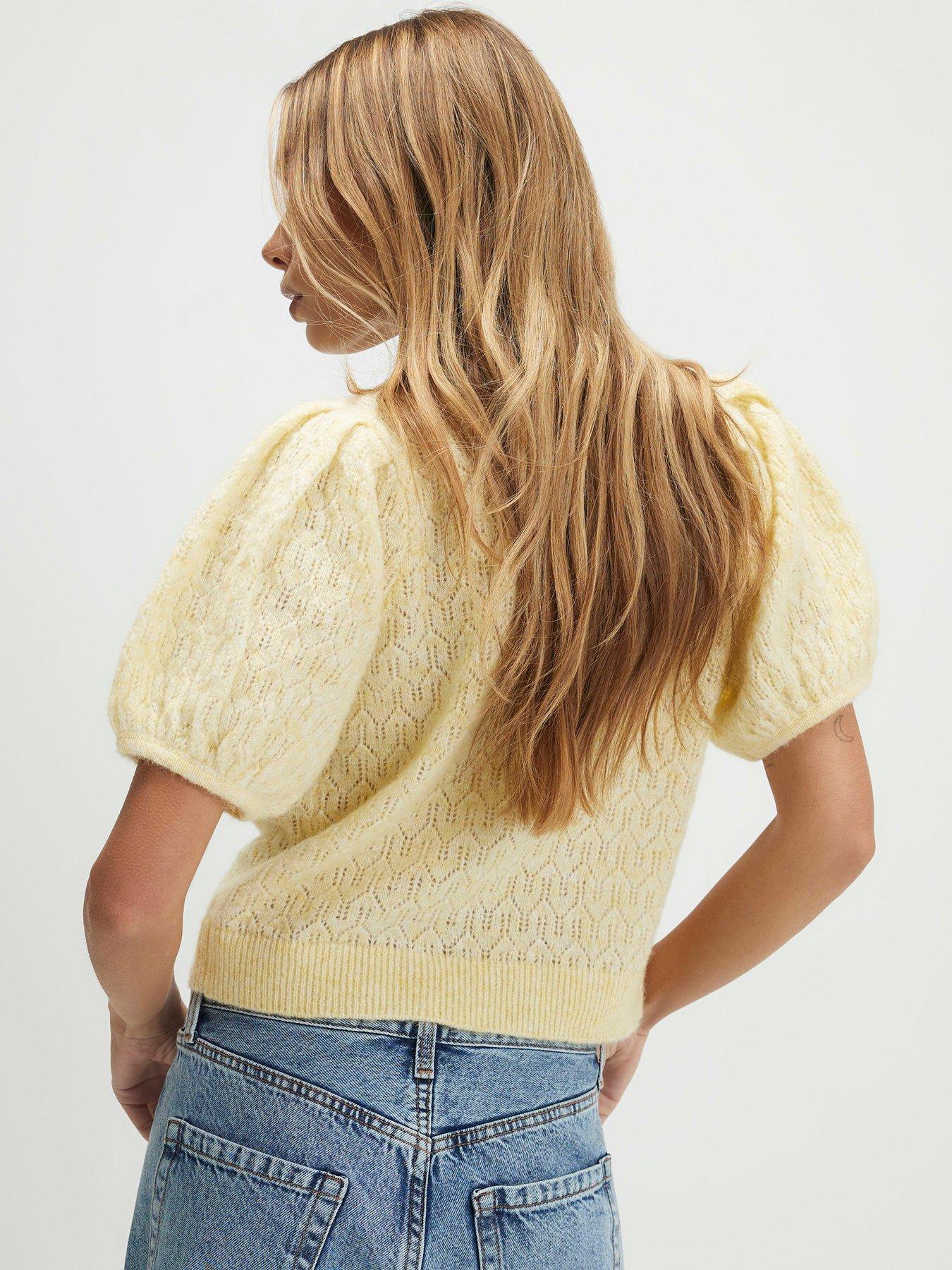  image of river-island-bubble-cardigan-yellow
