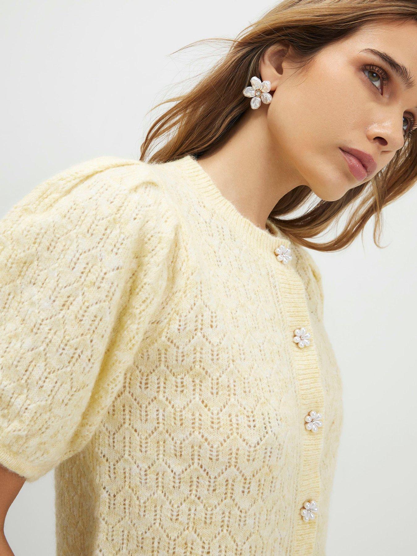  image of river-island-bubble-cardigan-yellow