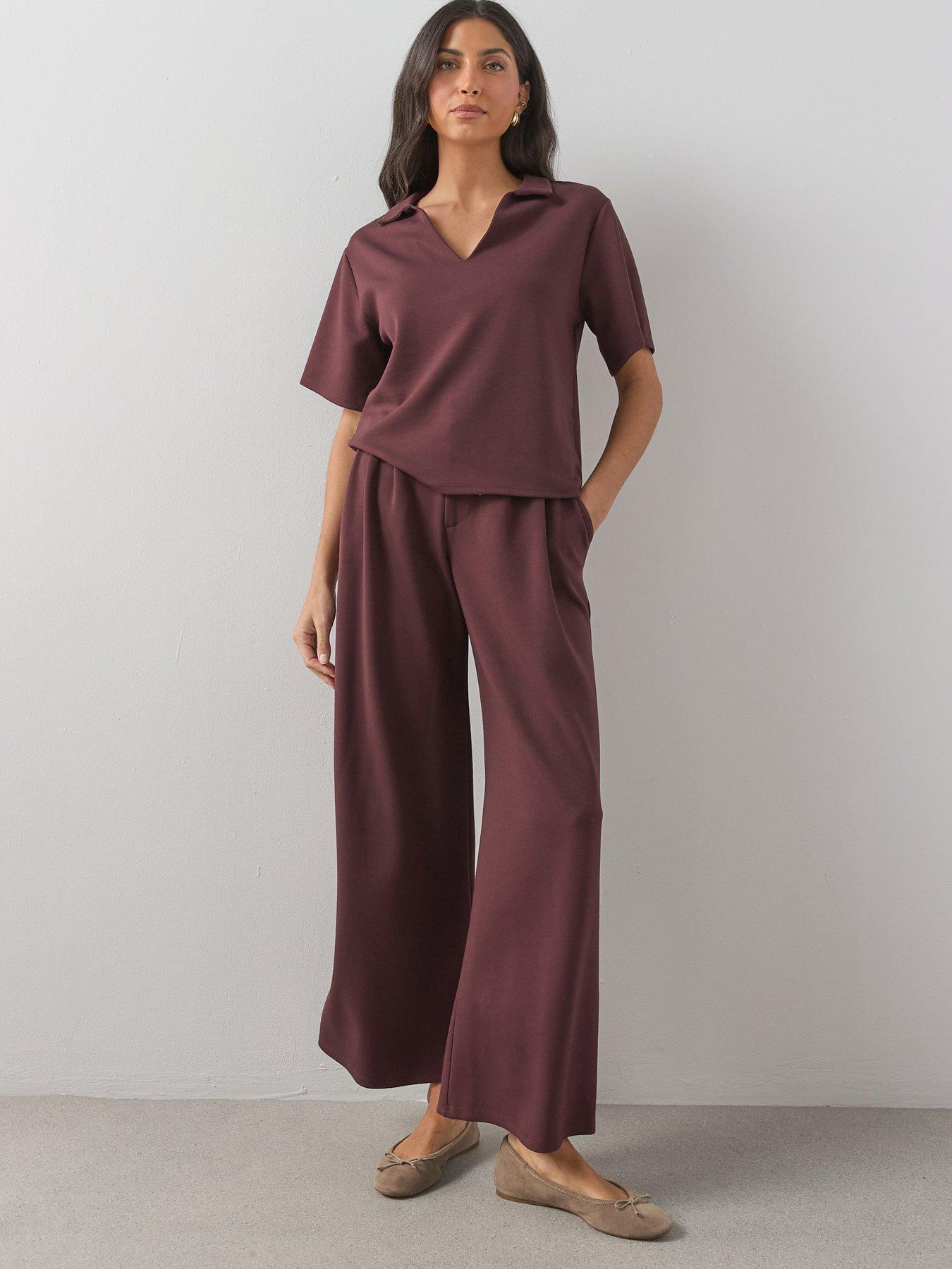 The Very Collection Soft Touch Smart Trouser Co-Ord - Brown