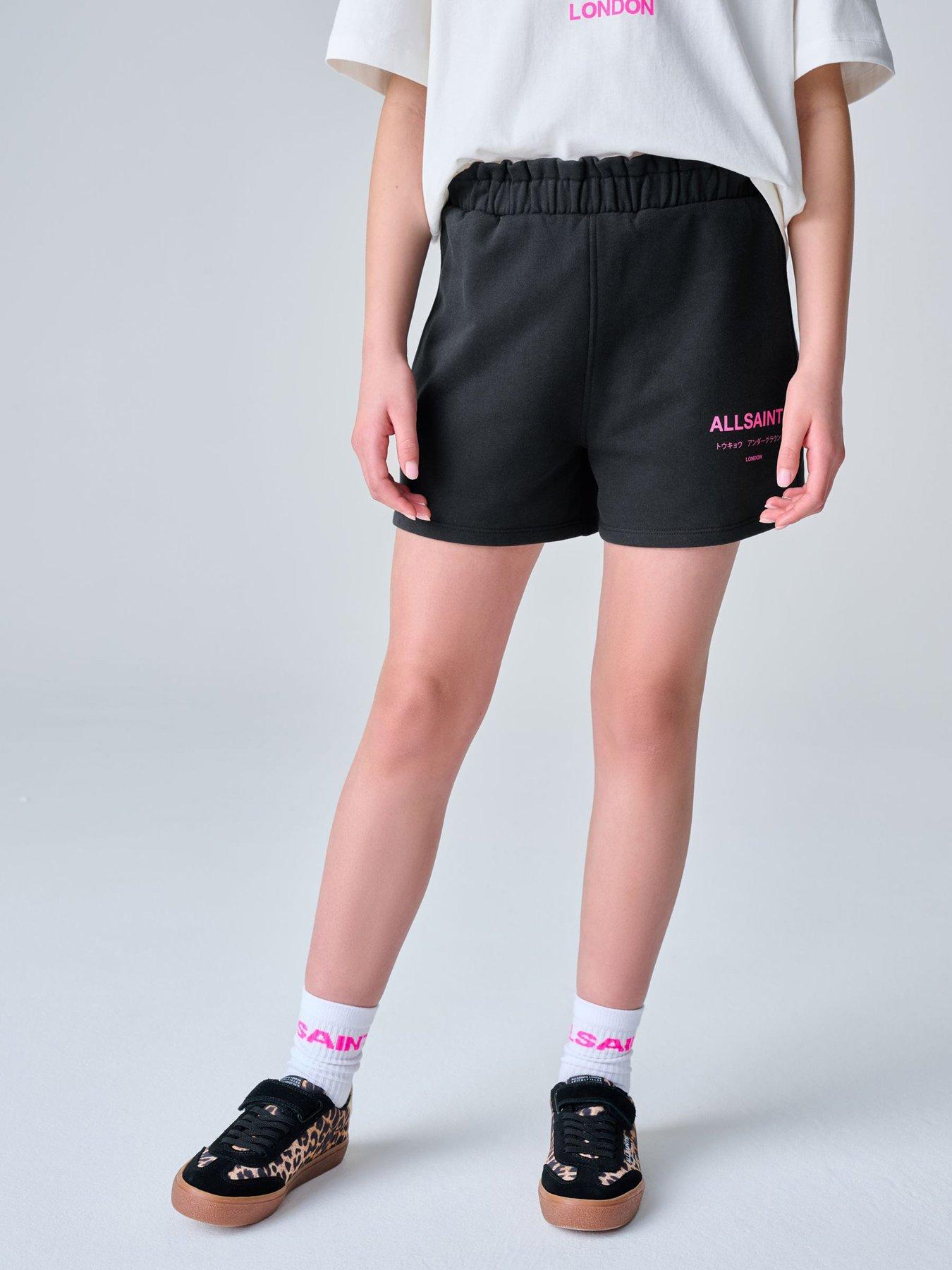 Image 1 of 6 of smALLSAINTS Older Girls Underground Sweat Shorts - Black