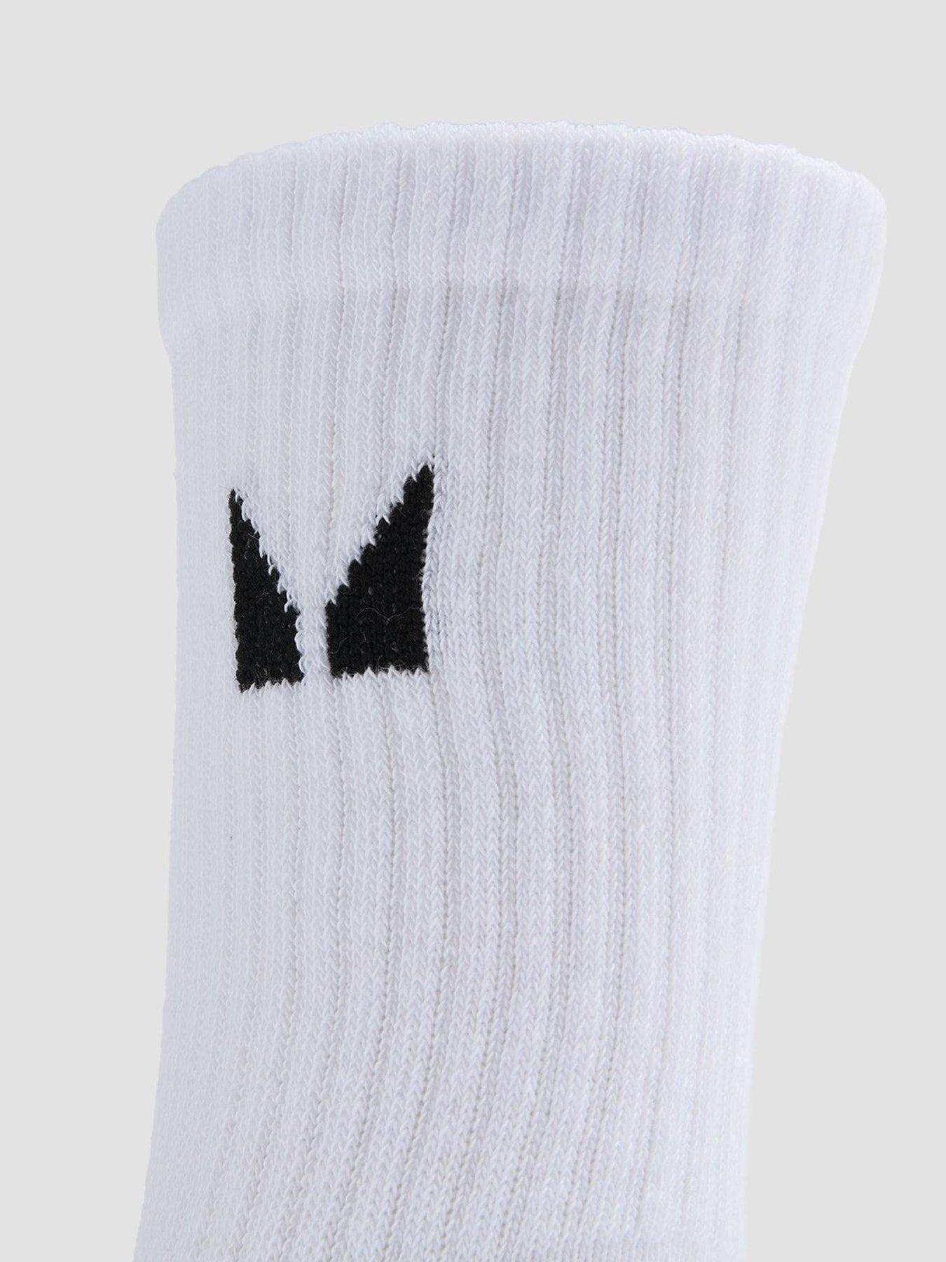  image of myprotein-unisex-crew-socks-3-pack-white