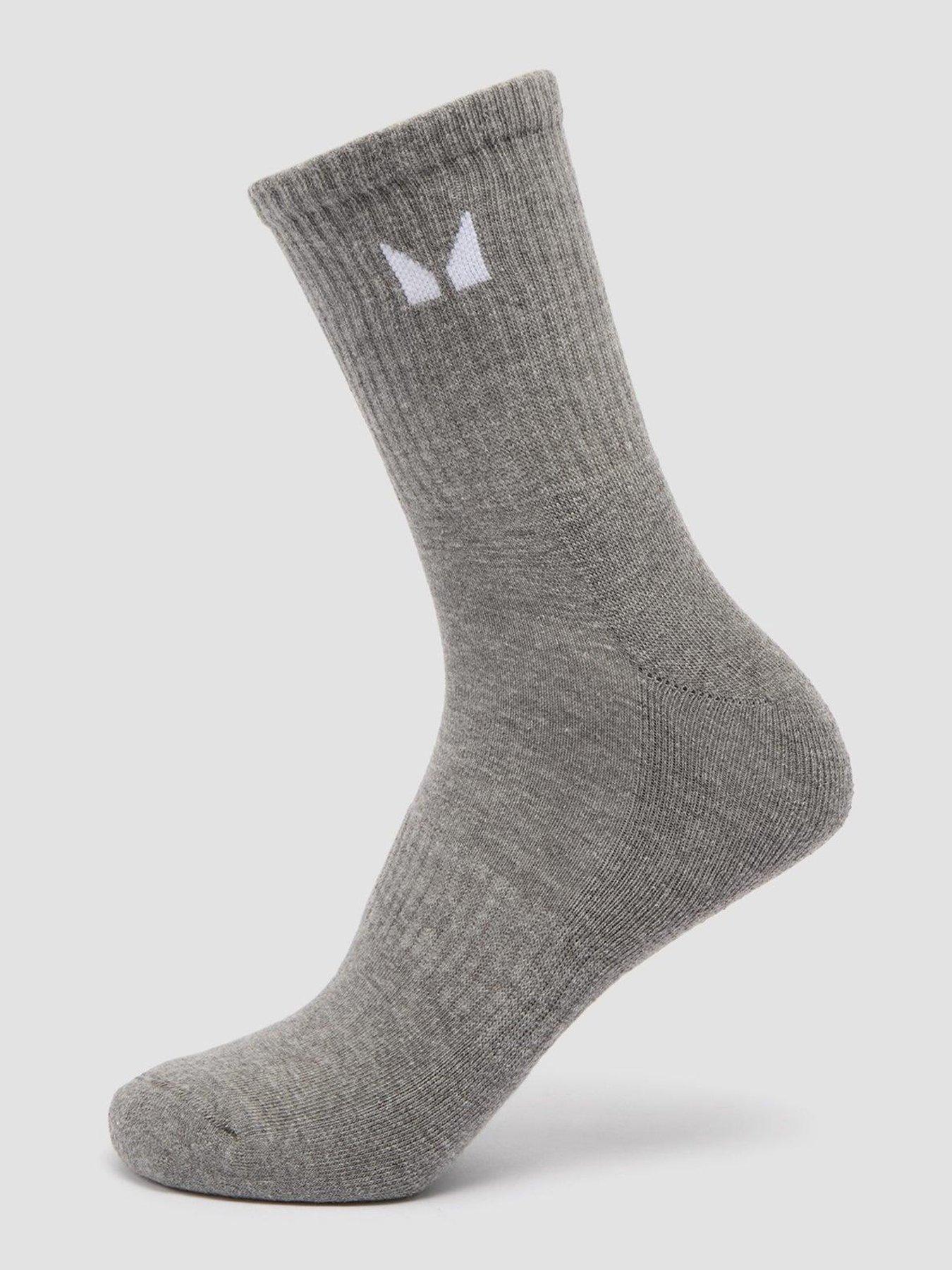  image of myprotein-unisex-crew-socks-3-pack-grey