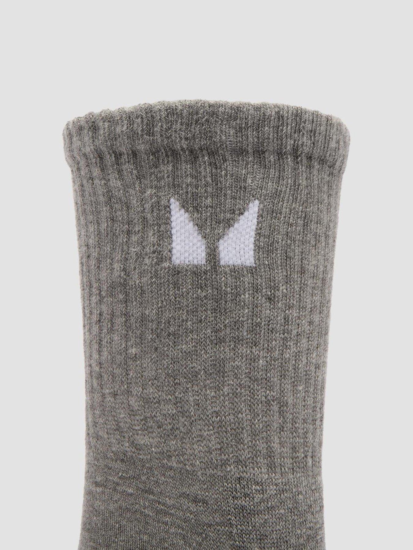  image of myprotein-unisex-crew-socks-3-pack-grey