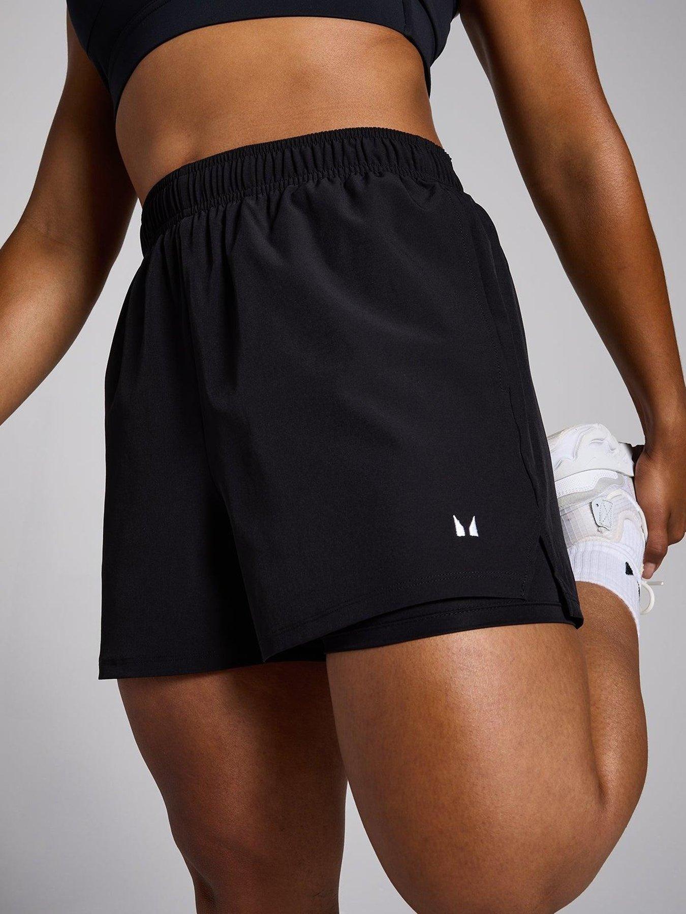  image of myprotein-womens-training-core-essentials-2-in-1-short-black