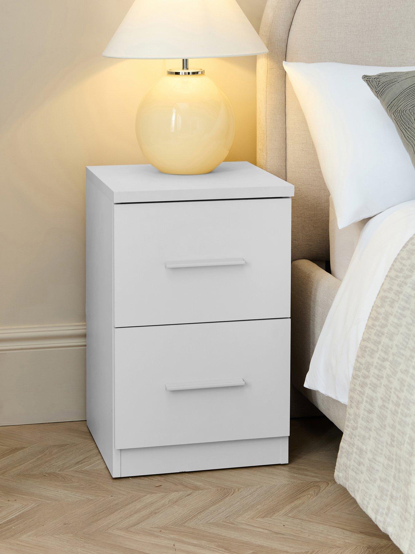 The Very Collection Murcia 2 Drawer Bedside Chest - White - FSC® Certified