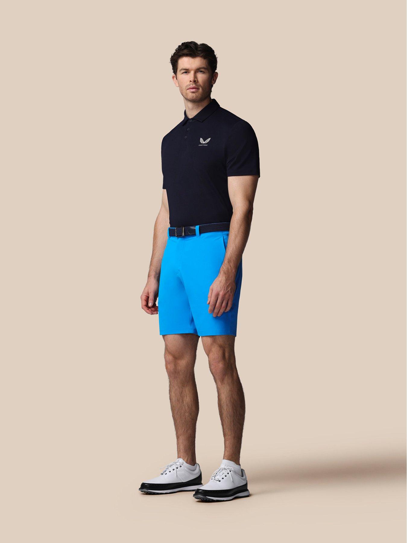  image of castore-mens-golf-shorts-ibiza-blue