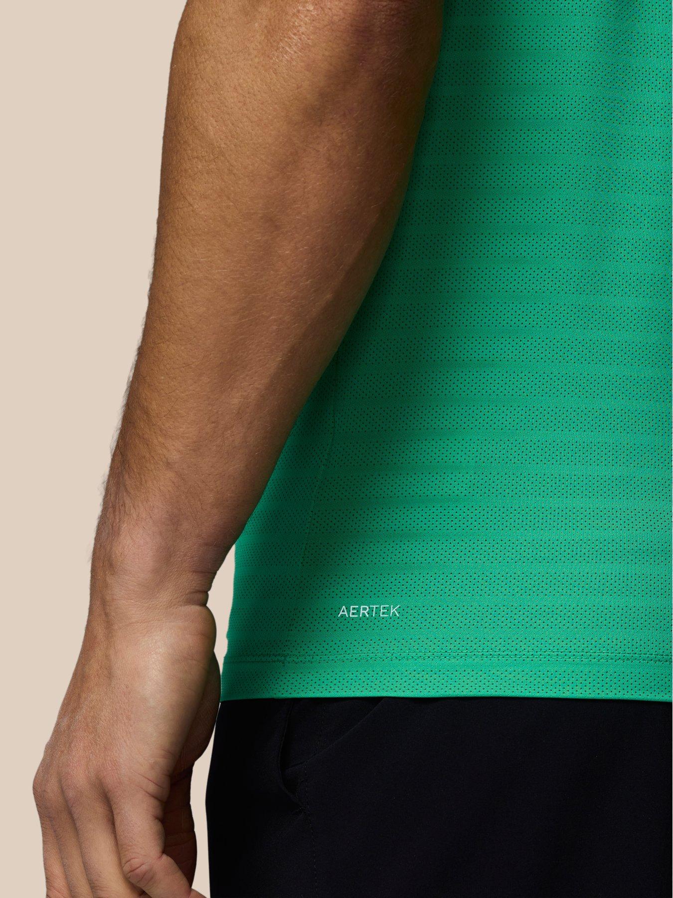  image of castore-mens-striped-polo--green