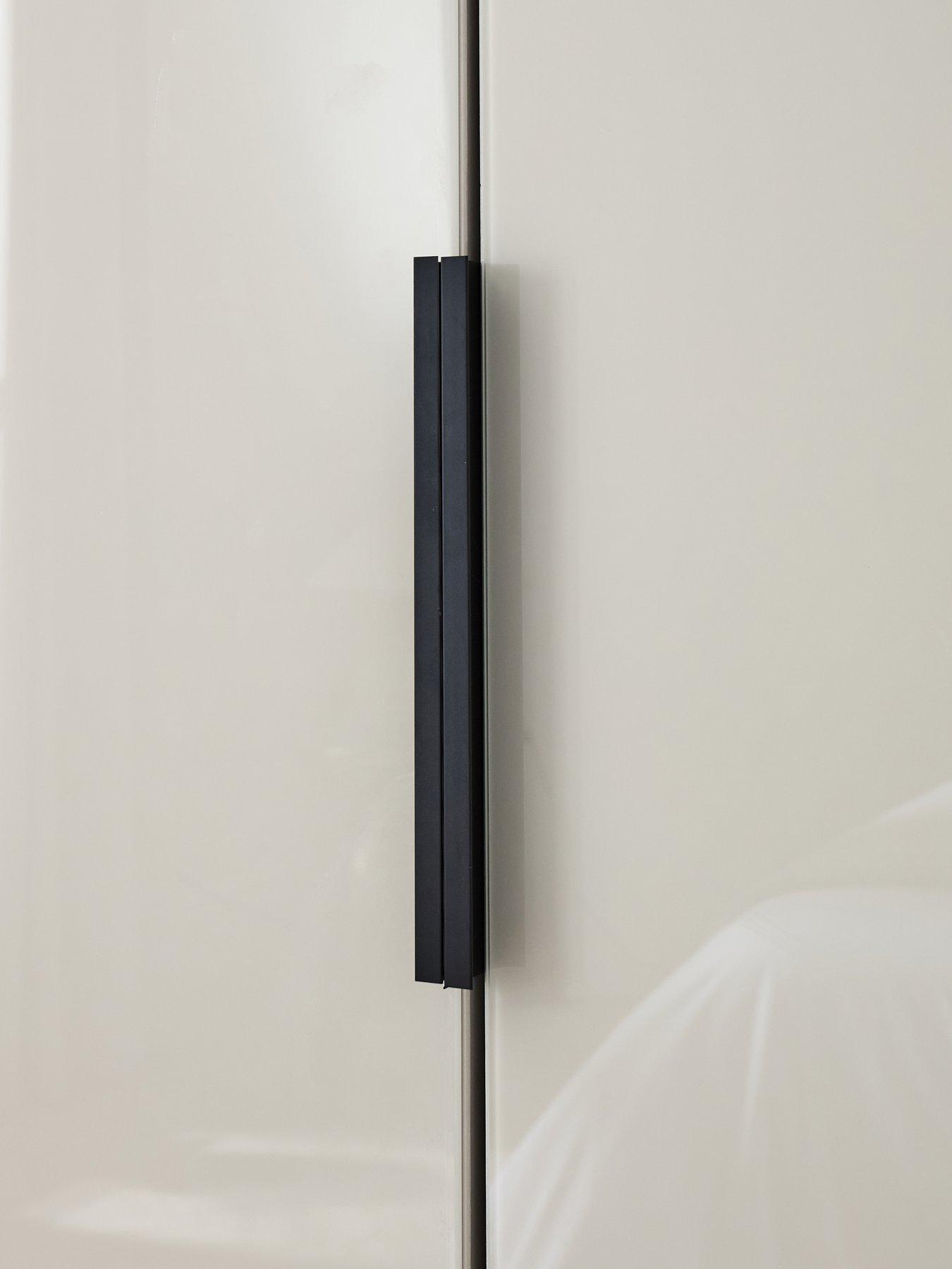 Image 5 of 7 of The Very Collection Palma Glass 5 Door Wardrobe - Oatmeal - FSC&reg; Certified