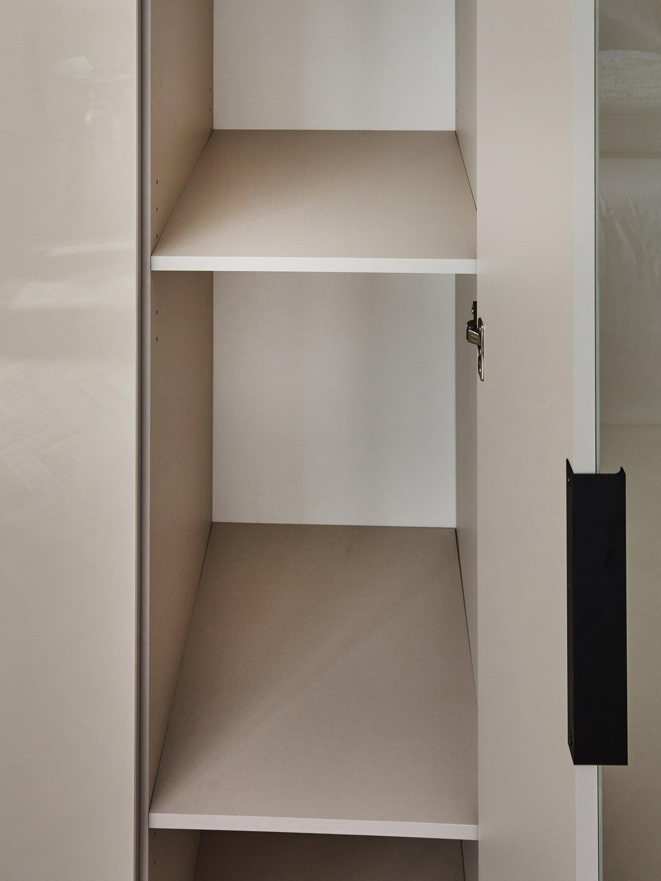 Image 6 of 7 of The Very Collection Palma Glass 5 Door Wardrobe - Oatmeal - FSC&reg; Certified
